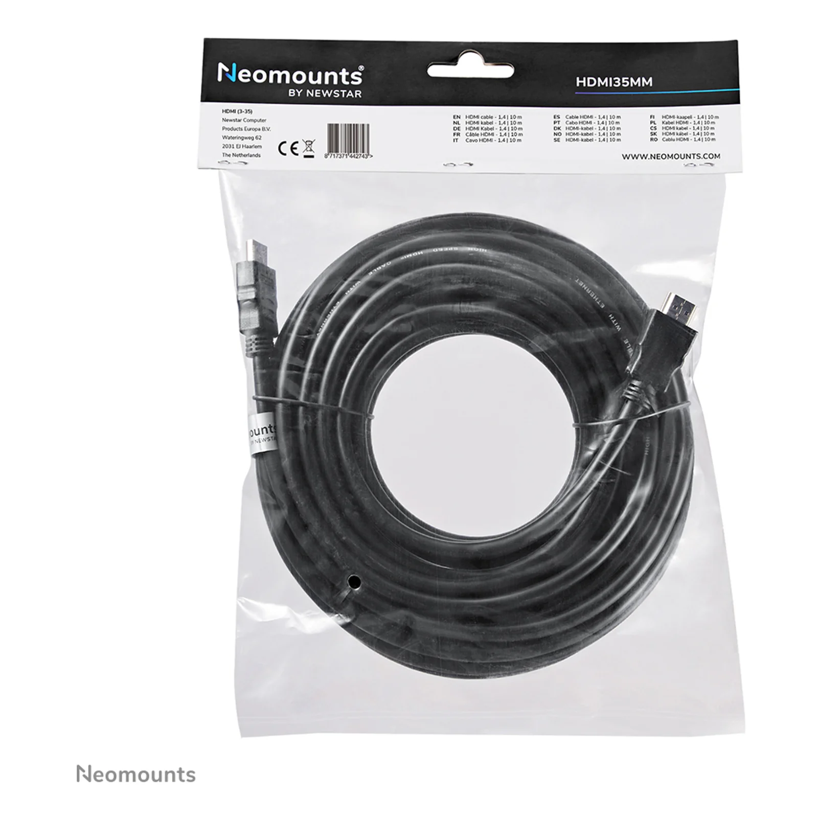 Neomounts HDMI35MM câble HDMI - 10 mètres