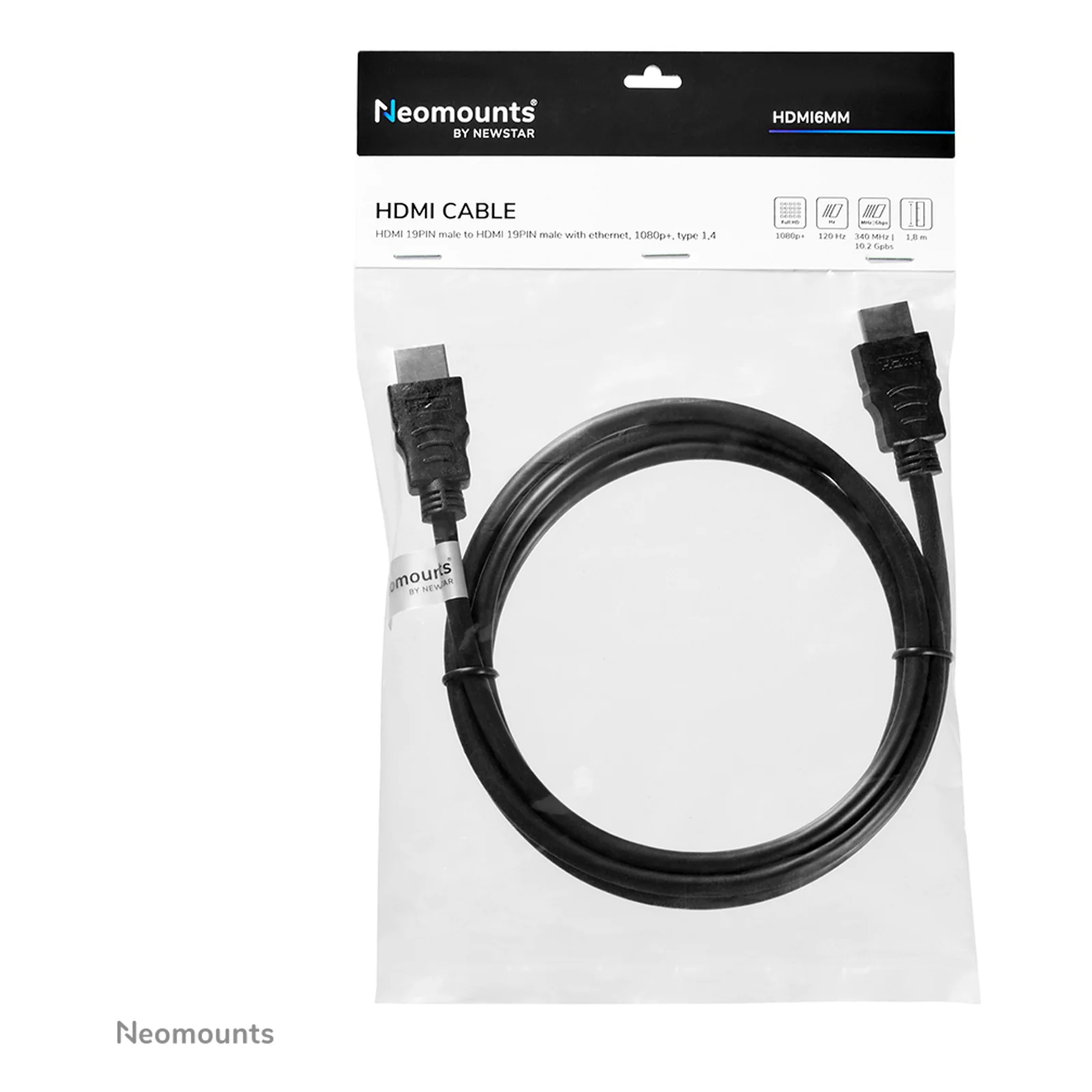 Neomounts HDMI6MM câble HDMI - 1.8 mètres