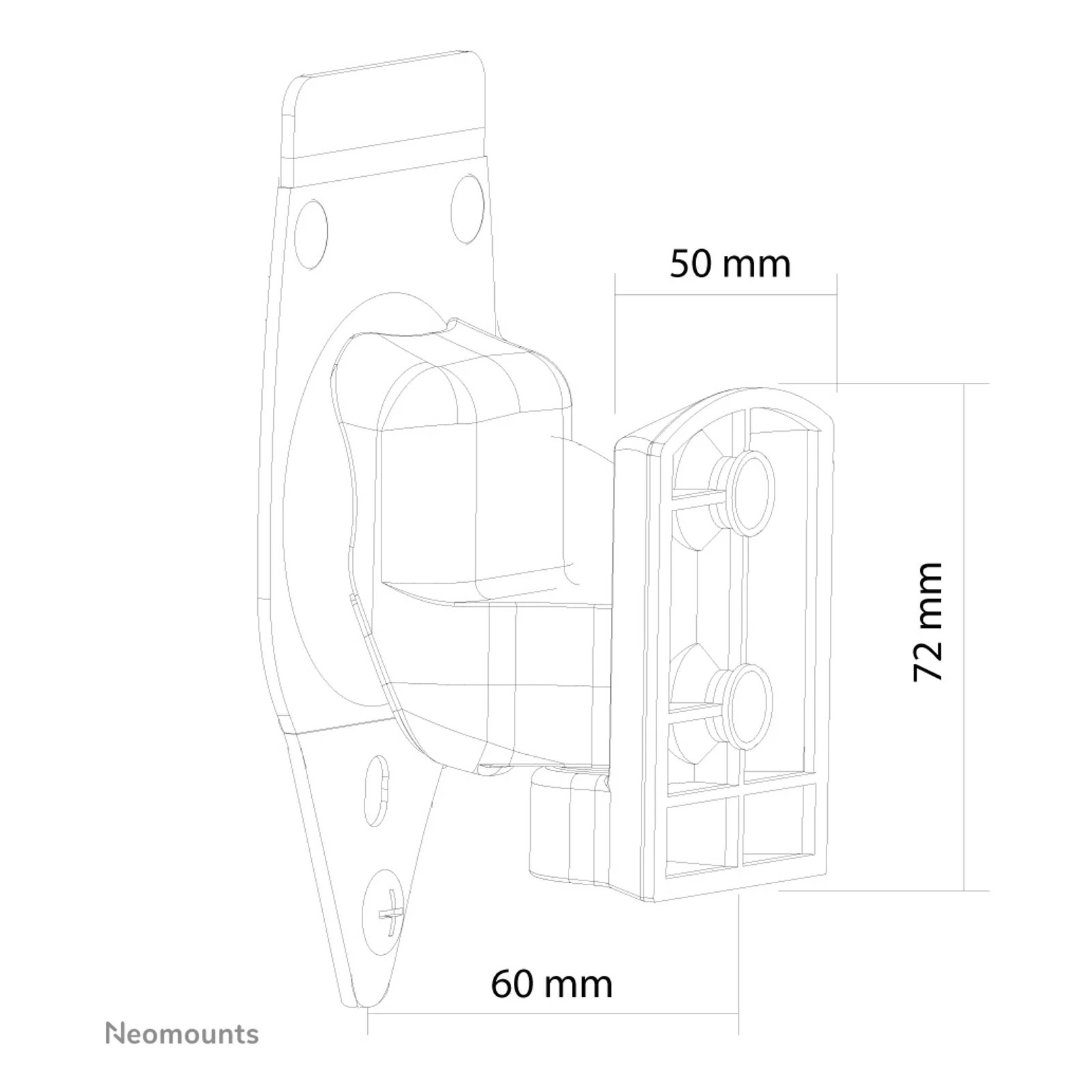 Neomounts NM-WS300WHITE Support mural pour enceinte Sonos Play3 - orientable