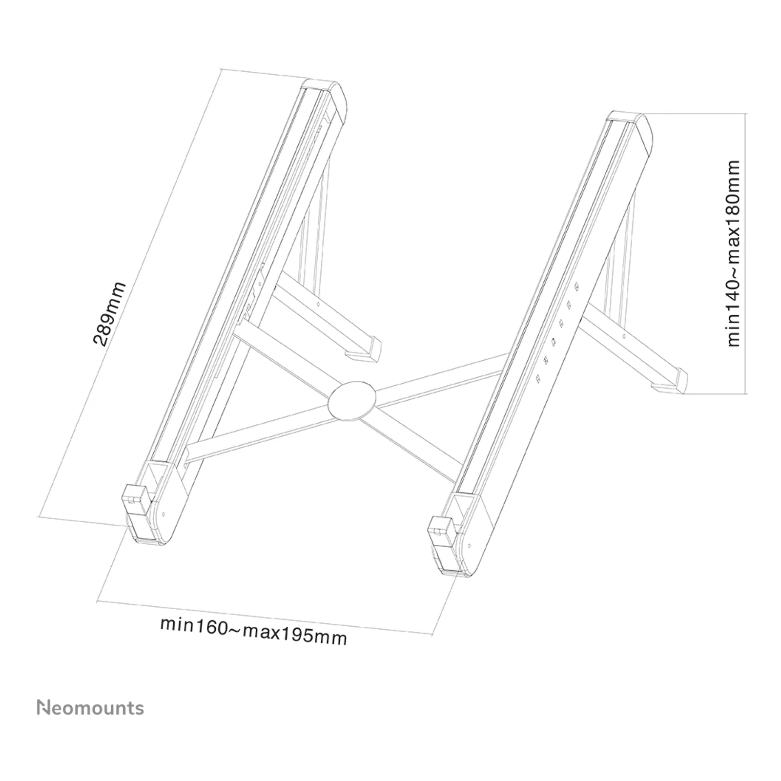 Neomounts NSLS010 Support pour ordinateur portable 11-17" - pliable - compact - universel