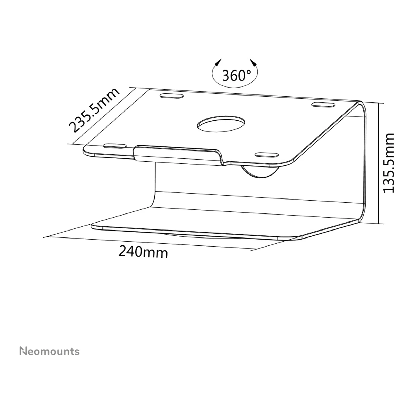 Neomounts NSLS050 Support pour ordinateur portable 10-17" - rotatif - universel