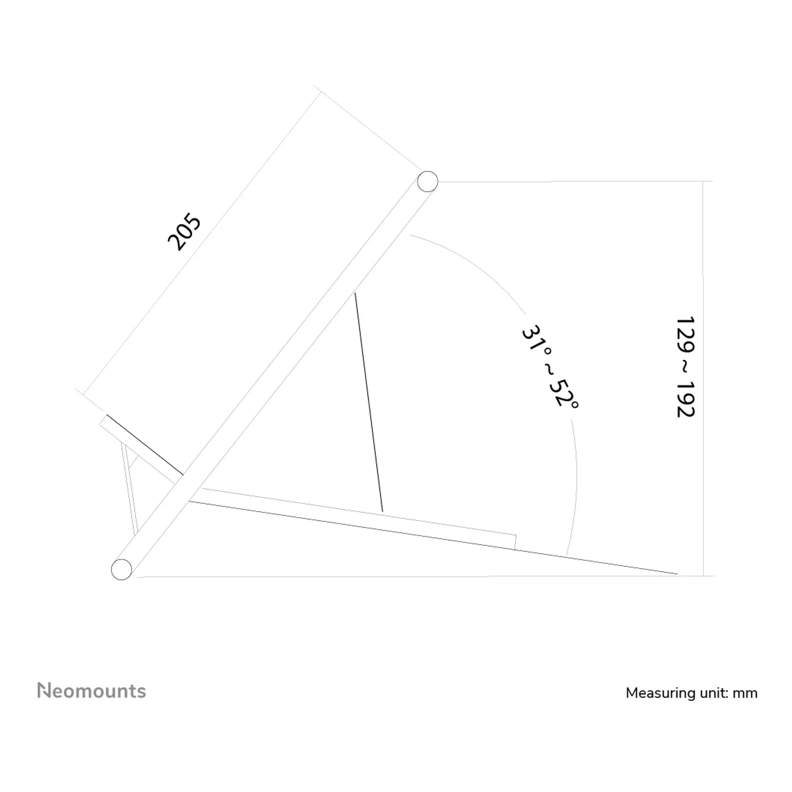 Neomounts NSLS100 Support pour ordinateur portable 10-22" - pliable - compact - universel