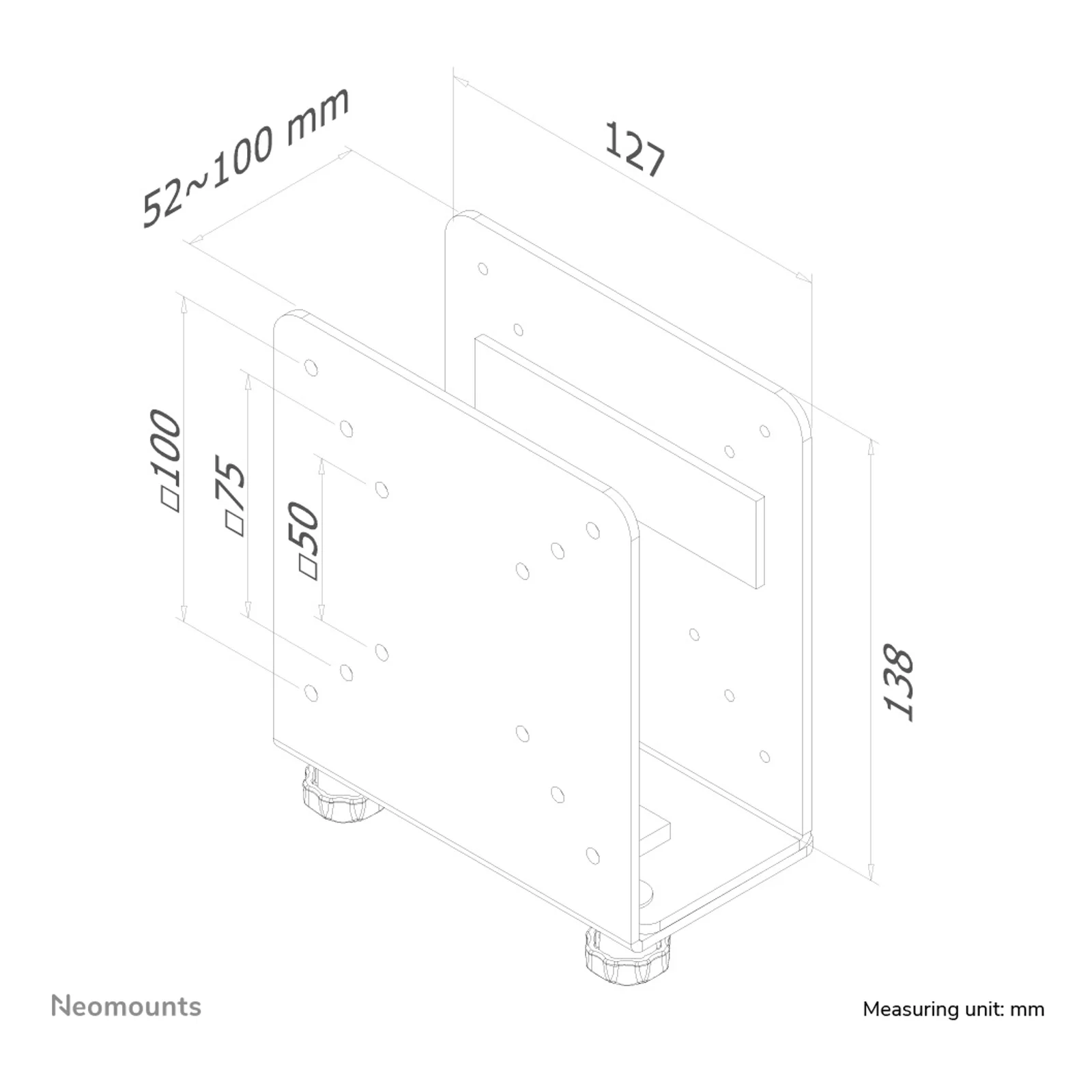 Neomounts THINCLIENT-20 Support pour mini PC - max 7 kg - universel