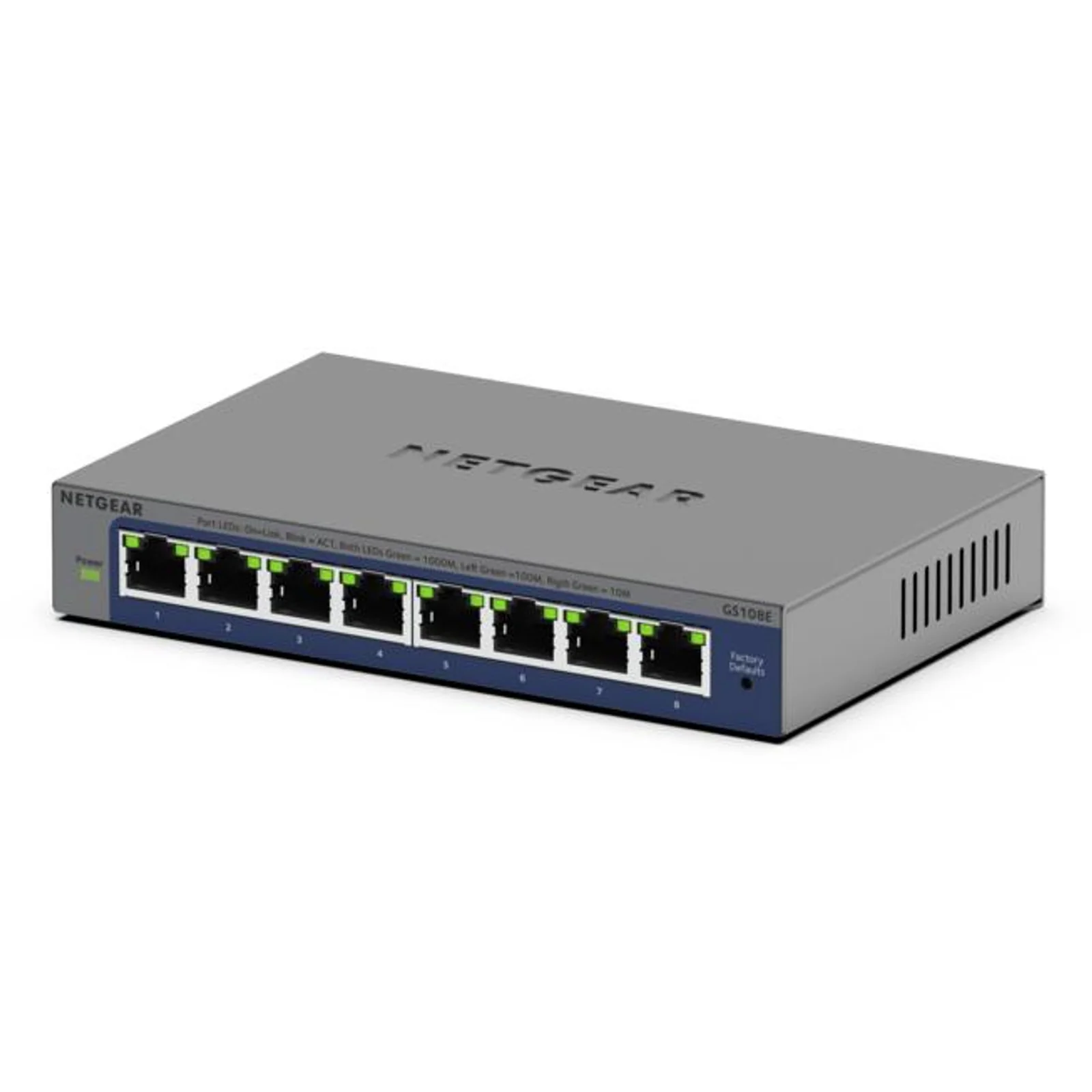 GS108Ev4 Non-géré L2/L3 Gigabit Ethernet (10/100/1000) Gris