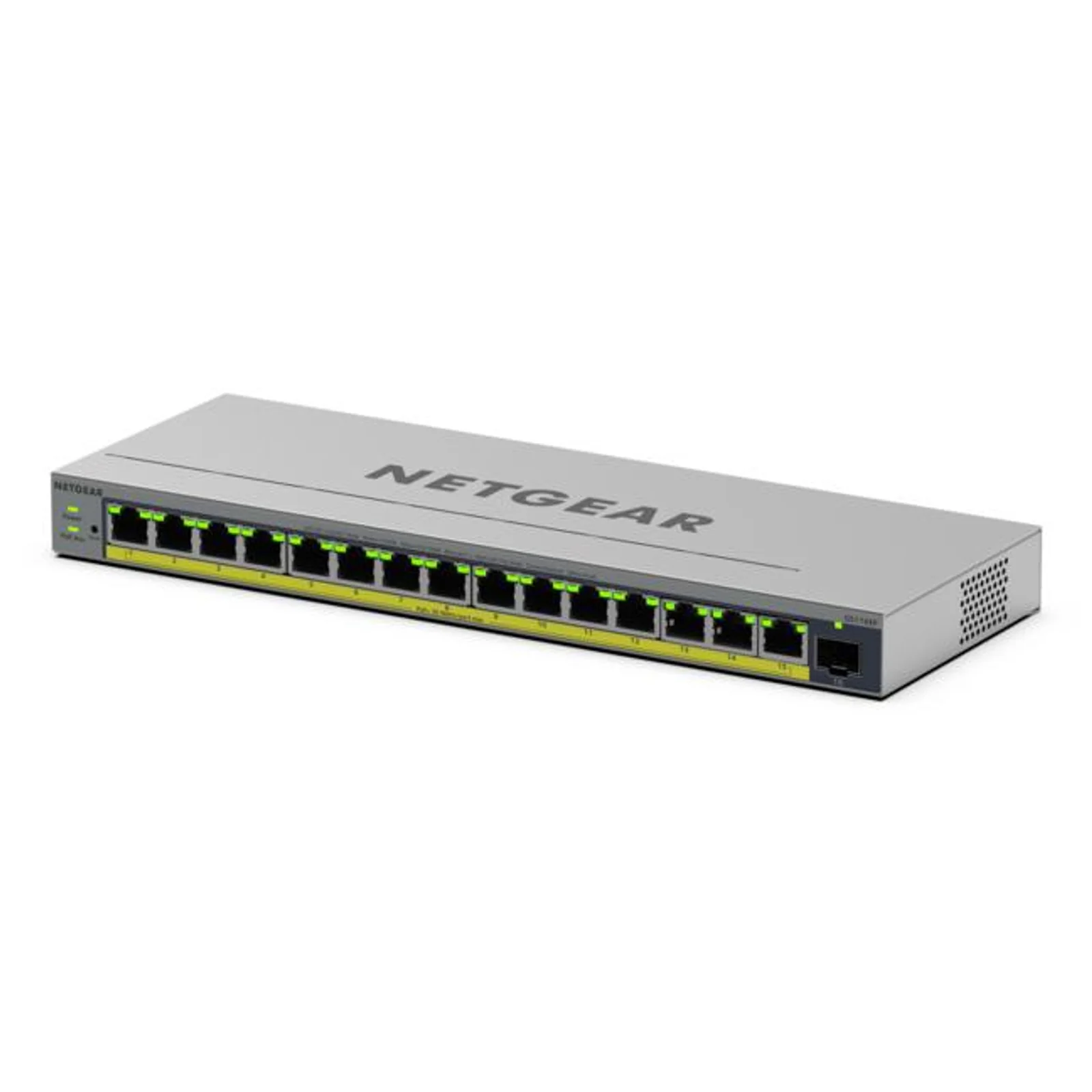 NETGEAR GS116EP Géré L2/L3 Gigabit Ethernet (10/100/1000) Connexion Ethernet, supportant l'alimentation via ce port (PoE) Gris