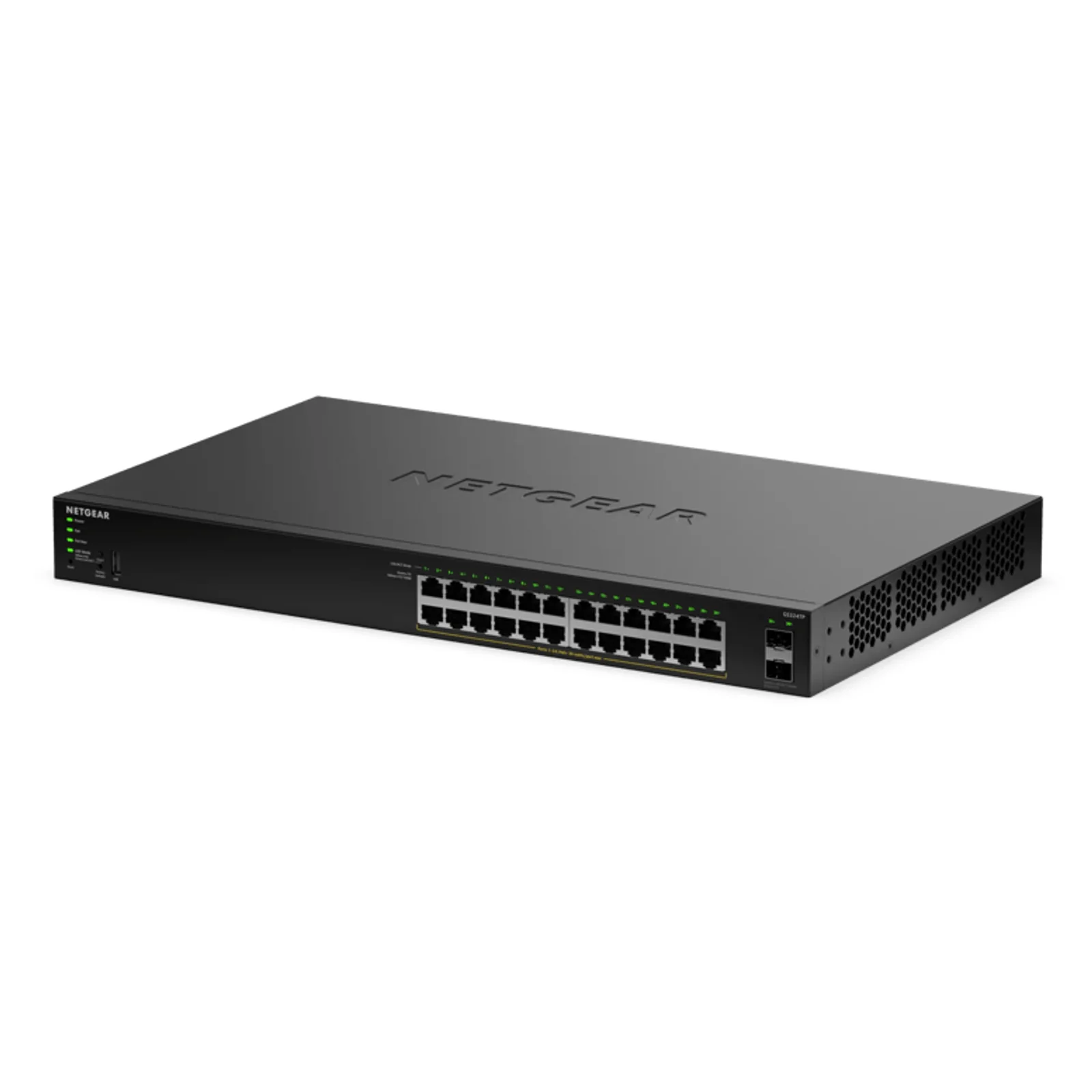 NETGEAR GS324TPv2 Géré L2/L3 Gigabit Ethernet (10/100/1000) Connexion Ethernet, supportant l'alimentation via ce port (PoE) 1U Noir