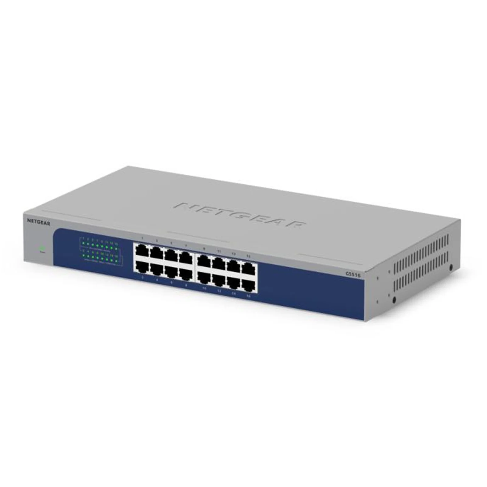 NETGEAR GS516-300EUS commutateur réseau Non-géré Gigabit Ethernet (10/100/1000) Gris