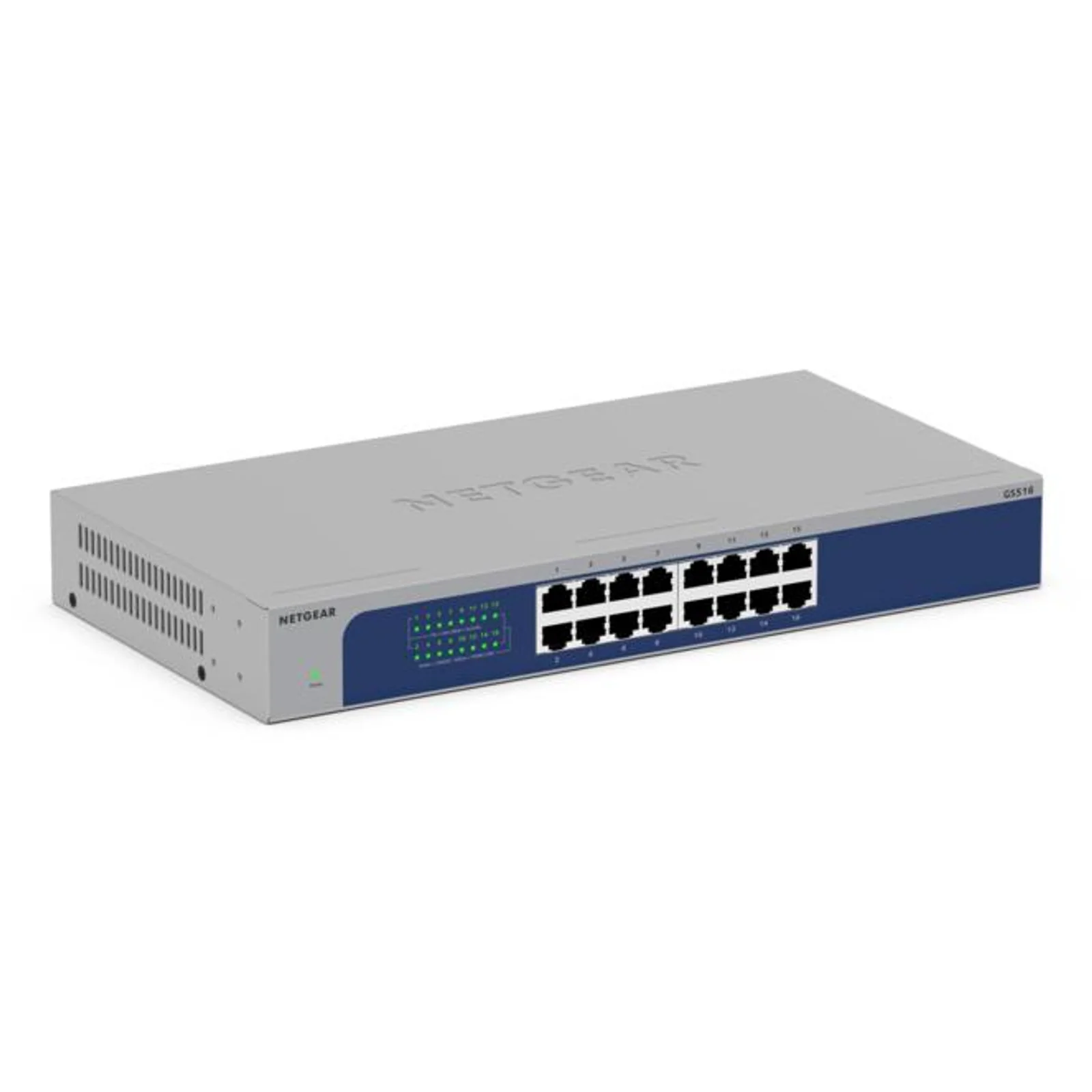 NETGEAR GS516-300EUS commutateur réseau Non-géré Gigabit Ethernet (10/100/1000) Gris