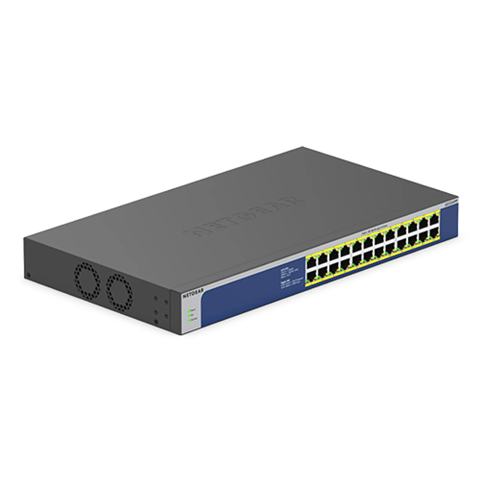 NETGEAR GS524PP Non-géré Gigabit Ethernet (10/100/1000) Connexion Ethernet, supportant l'alimentation via ce port (PoE) Gris