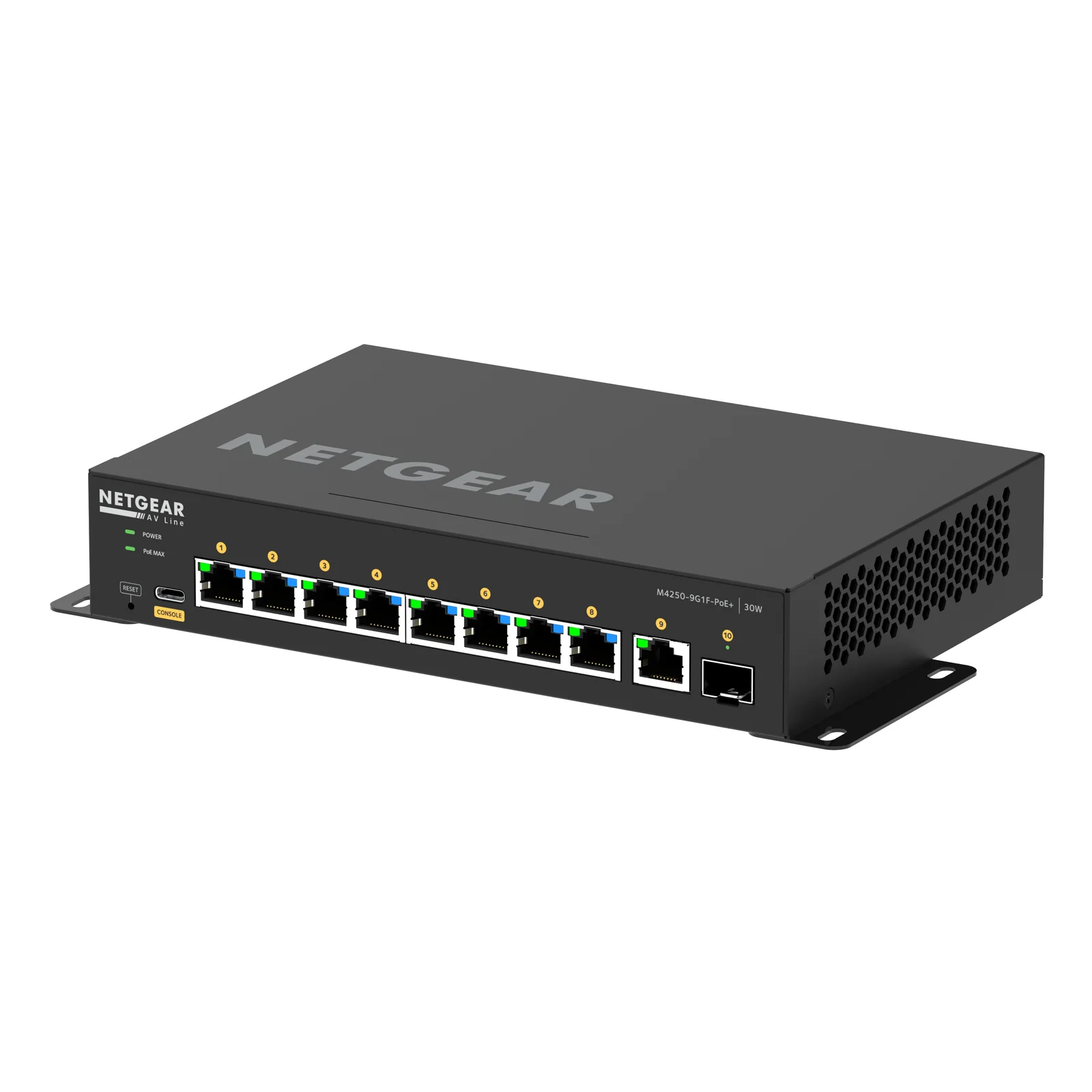 NETGEAR GSM4210PD-100EUS commutateur réseau Géré L2/L3 Gigabit Ethernet (10/100/1000) Connexion Ethernet, supportant l'alimentation via ce port (PoE) Noir