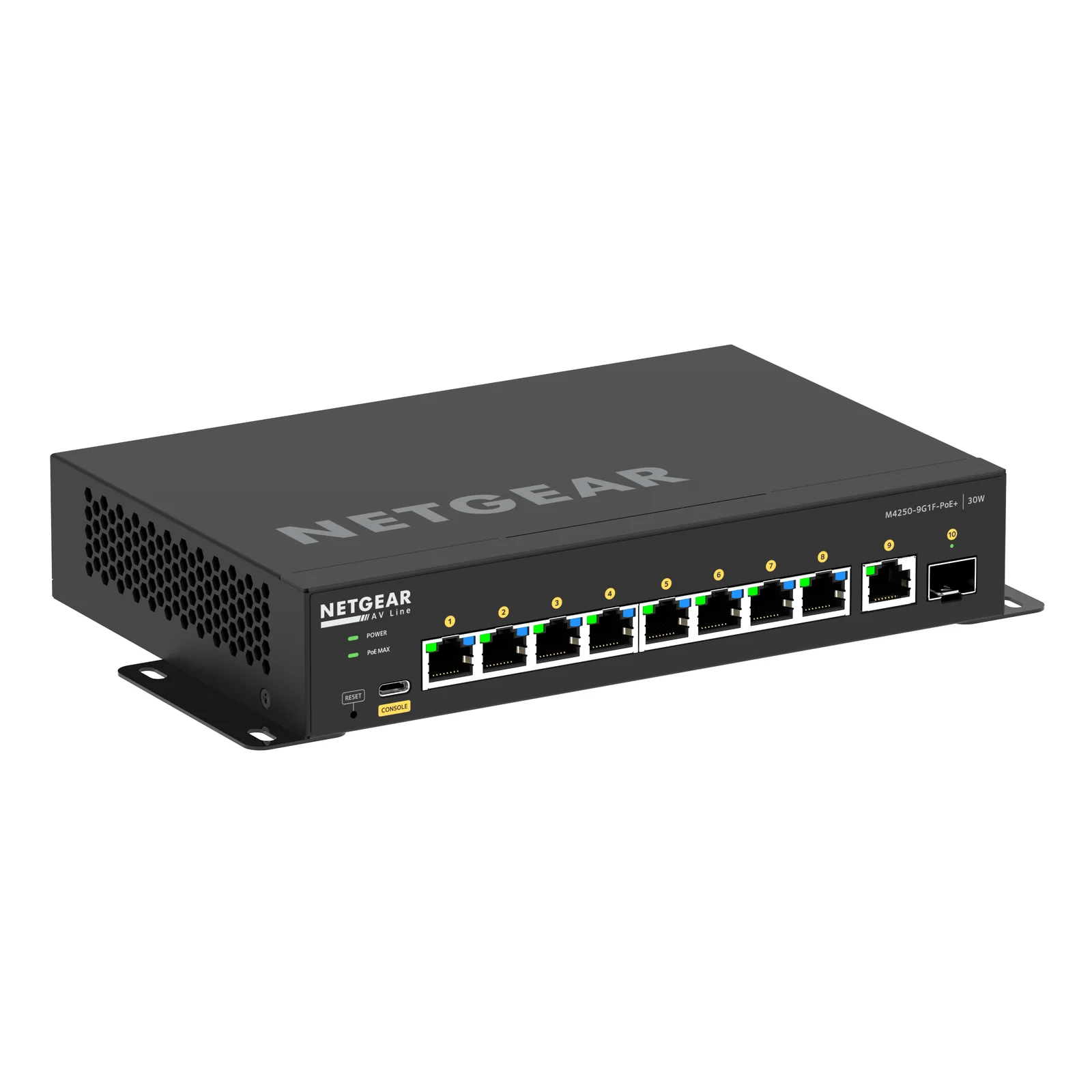 NETGEAR GSM4210PD-100EUS commutateur réseau Géré L2/L3 Gigabit Ethernet (10/100/1000) Connexion Ethernet, supportant l'alimentation via ce port (PoE) Noir