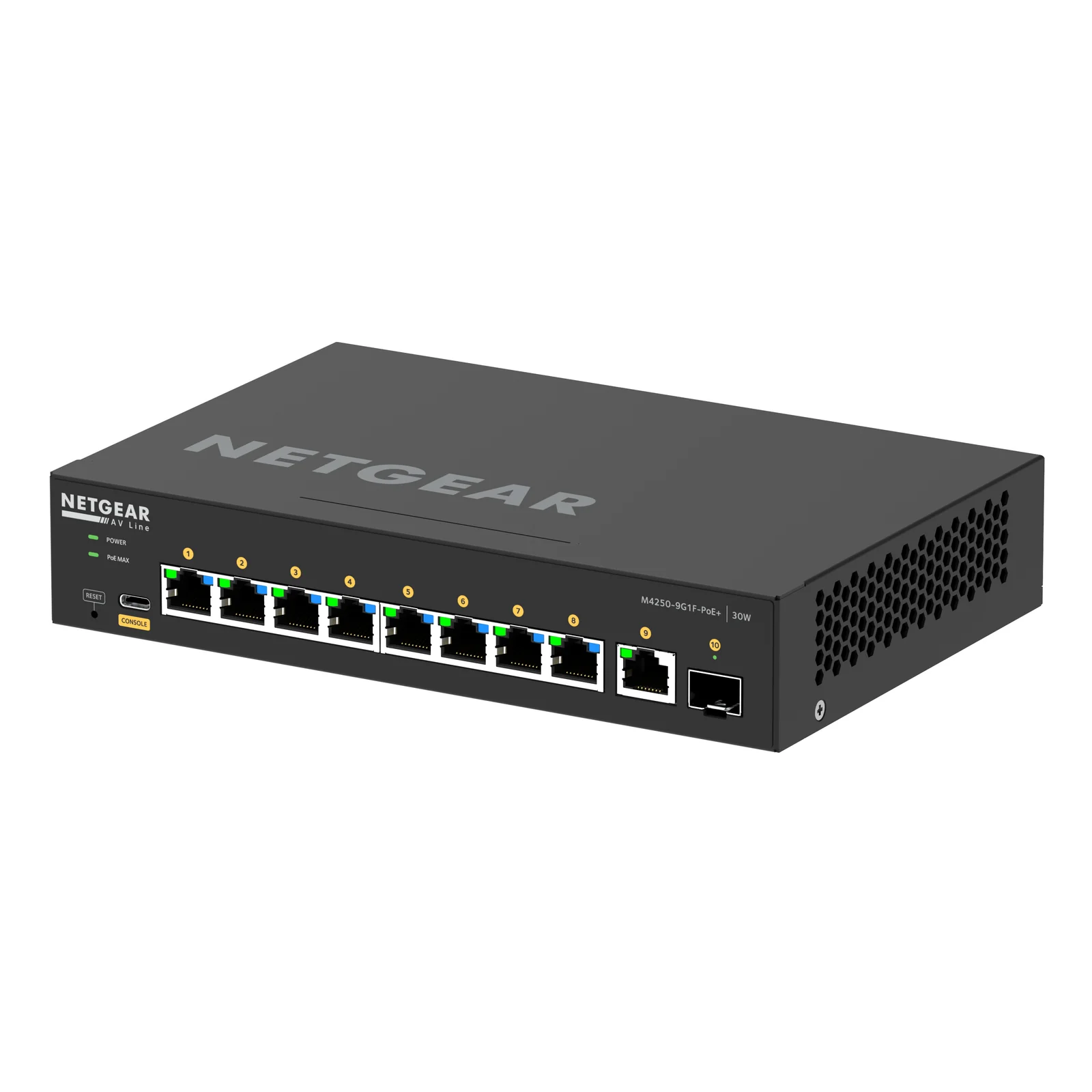 NETGEAR GSM4210PD-100EUS commutateur réseau Géré L2/L3 Gigabit Ethernet (10/100/1000) Connexion Ethernet, supportant l'alimentation via ce port (PoE) Noir