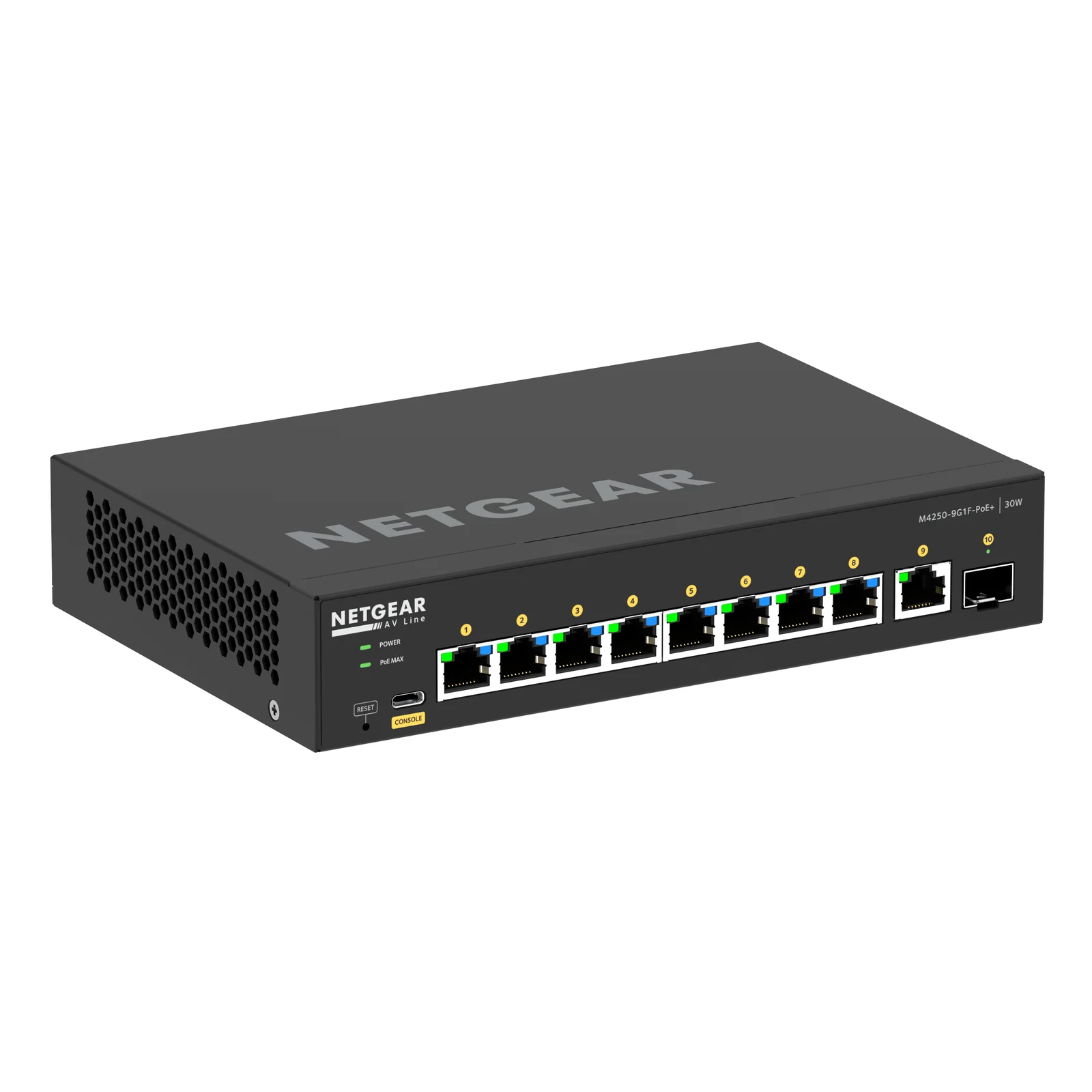 NETGEAR GSM4210PD-100EUS commutateur réseau Géré L2/L3 Gigabit Ethernet (10/100/1000) Connexion Ethernet, supportant l'alimentation via ce port (PoE) Noir