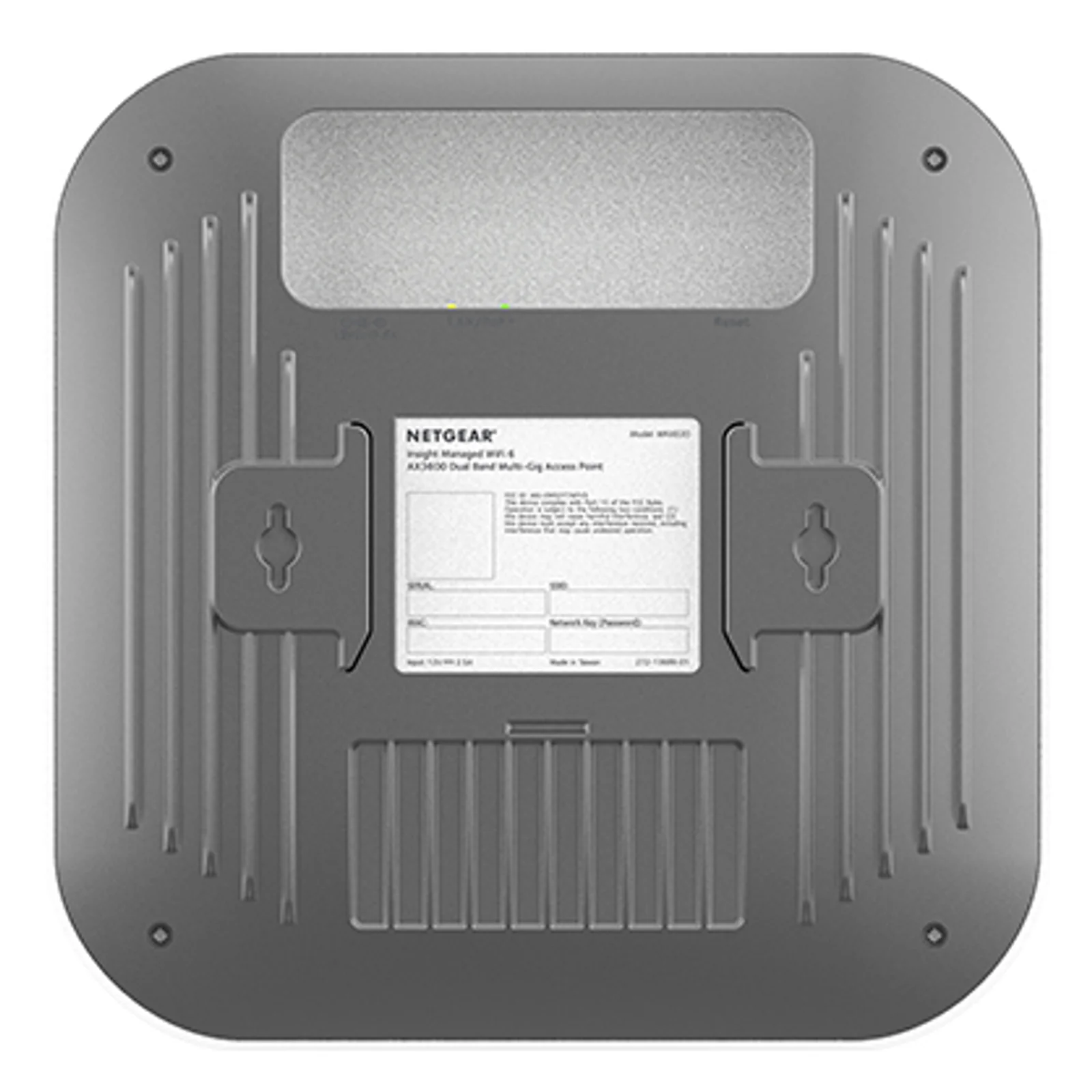NETGEAR Insight Cloud Managed WiFi 6 AX3600 Dual Band Access Point (WAX620) 3600 Mbit/s Blanc Connexion Ethernet, supportant l'alimentation via ce port (PoE)