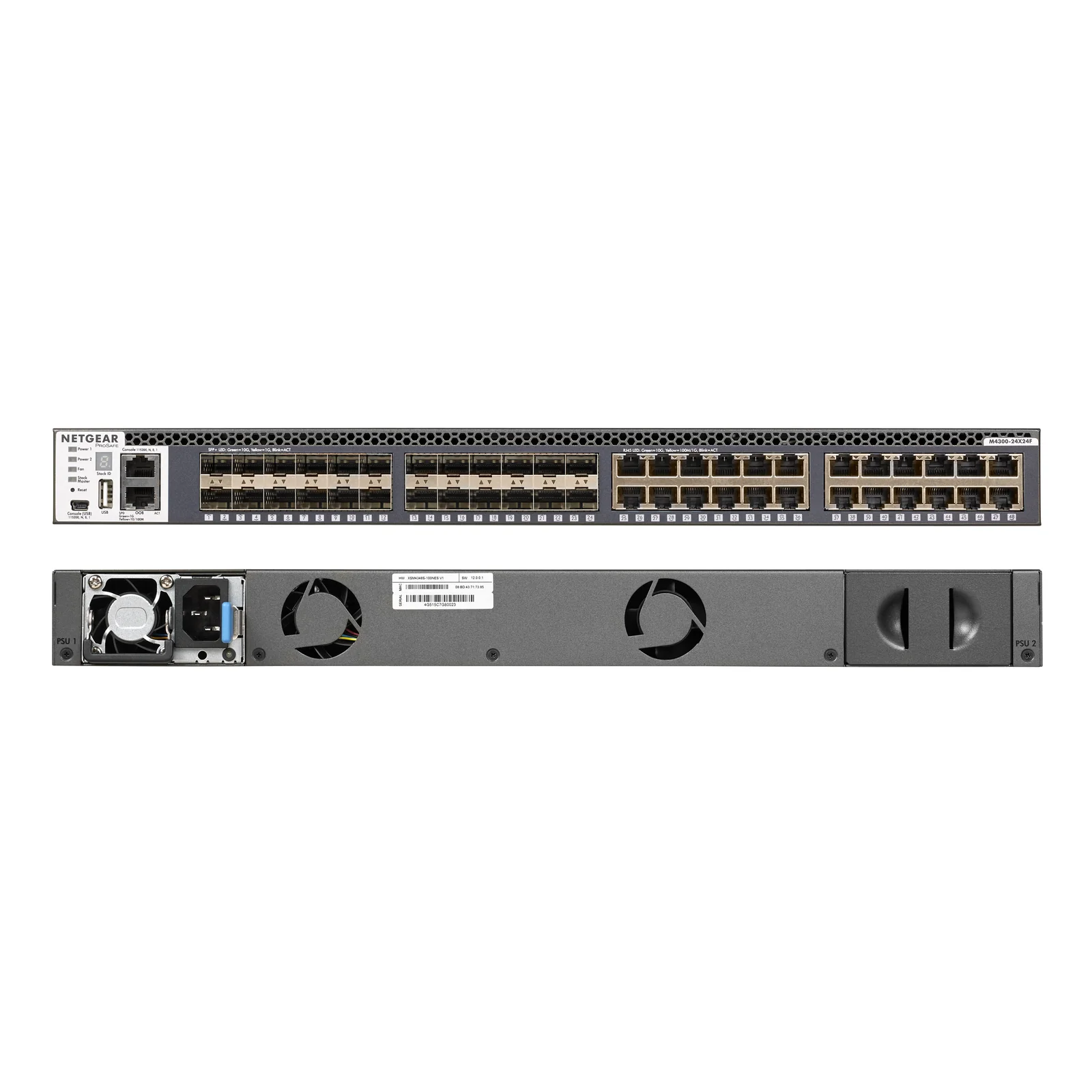 M4300-24X24F/US/EMEA Géré 10G Ethernet (100/1000/10000) 1U Gris