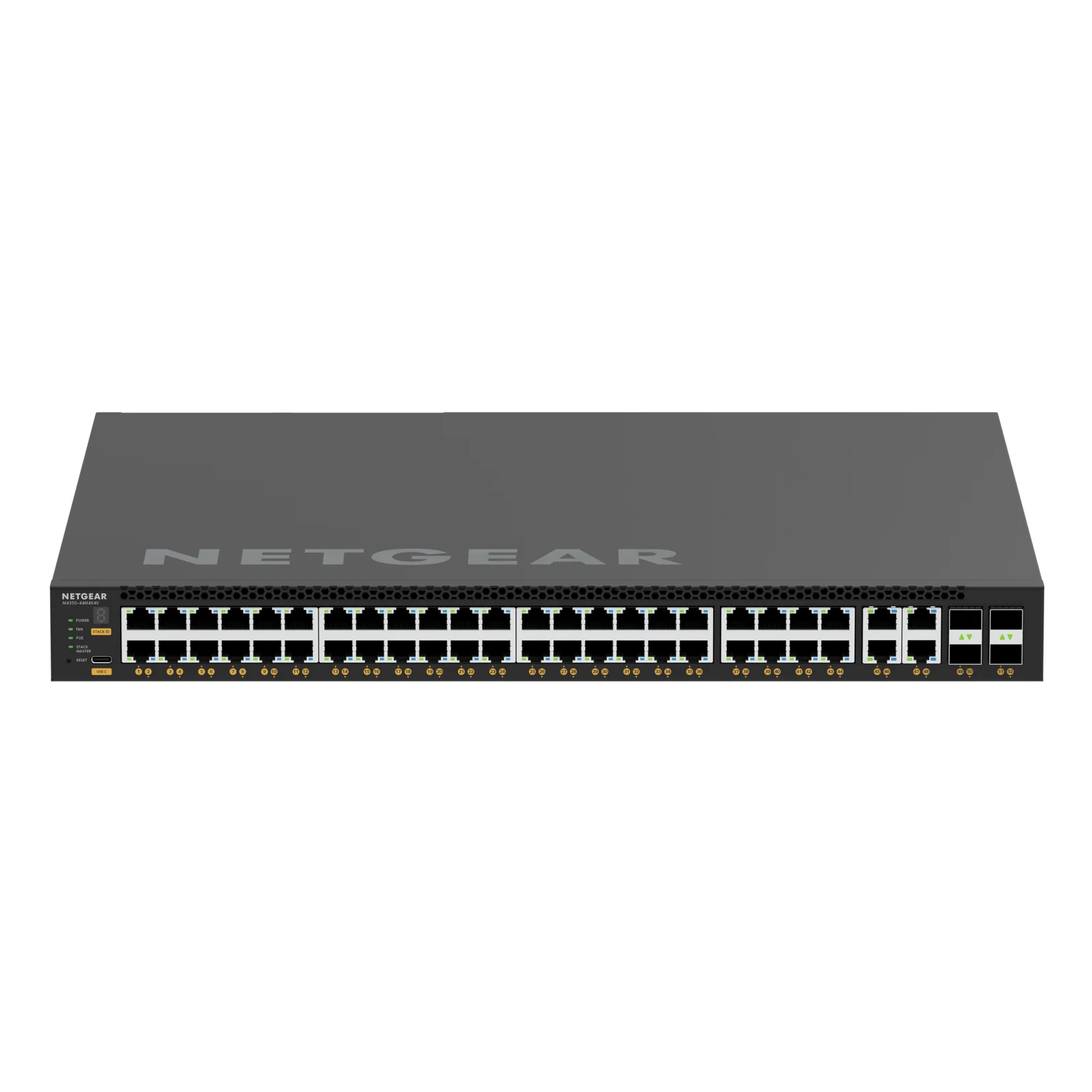NETGEAR M4350-44M4X4V Géré L3 2.5G Ethernet (100/1000/2500) Connexion Ethernet, supportant l'alimentation via ce port (PoE) 1U Noir