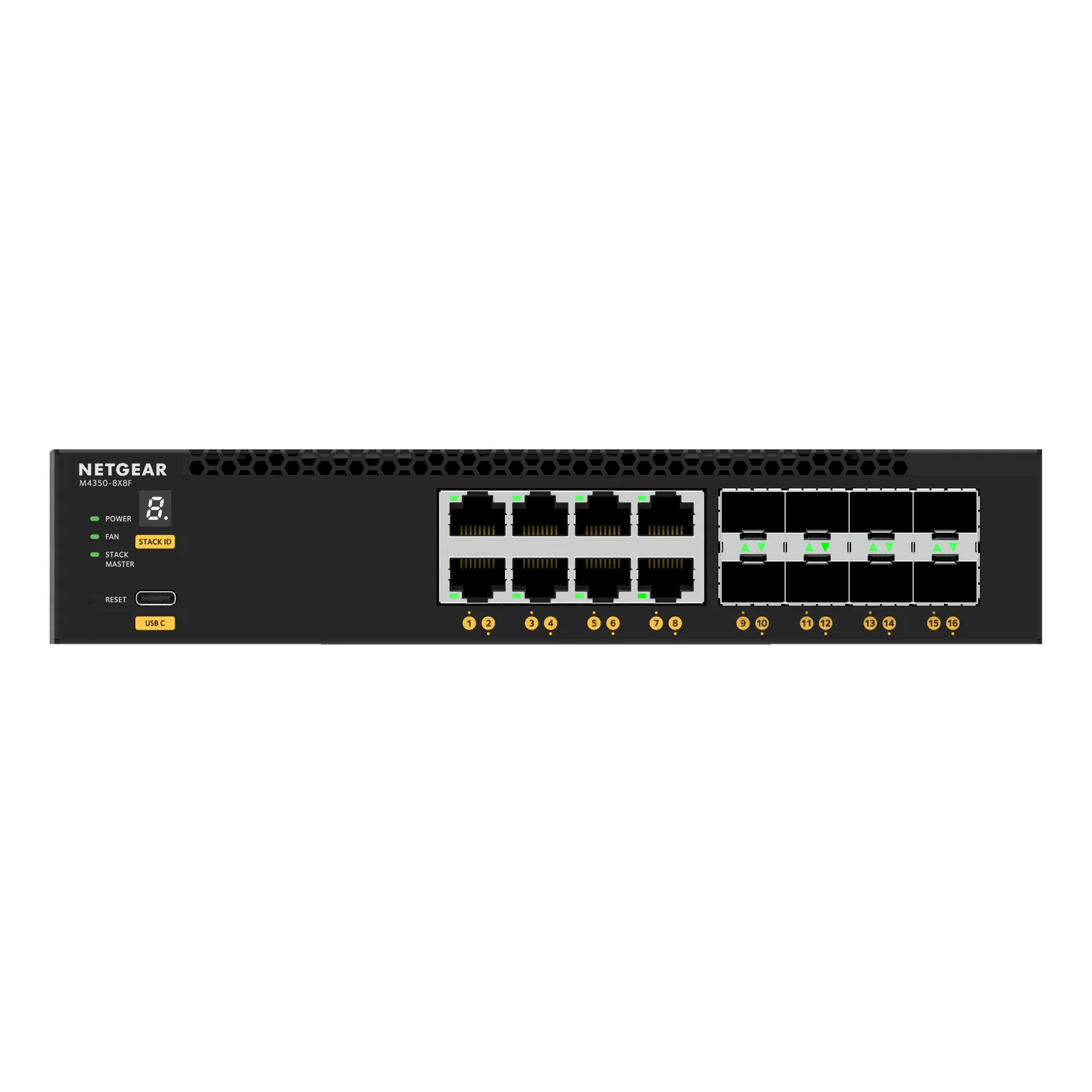 NETGEAR M4350-8X8F Géré L3 10G Ethernet (100/1000/10000) 1U Noir