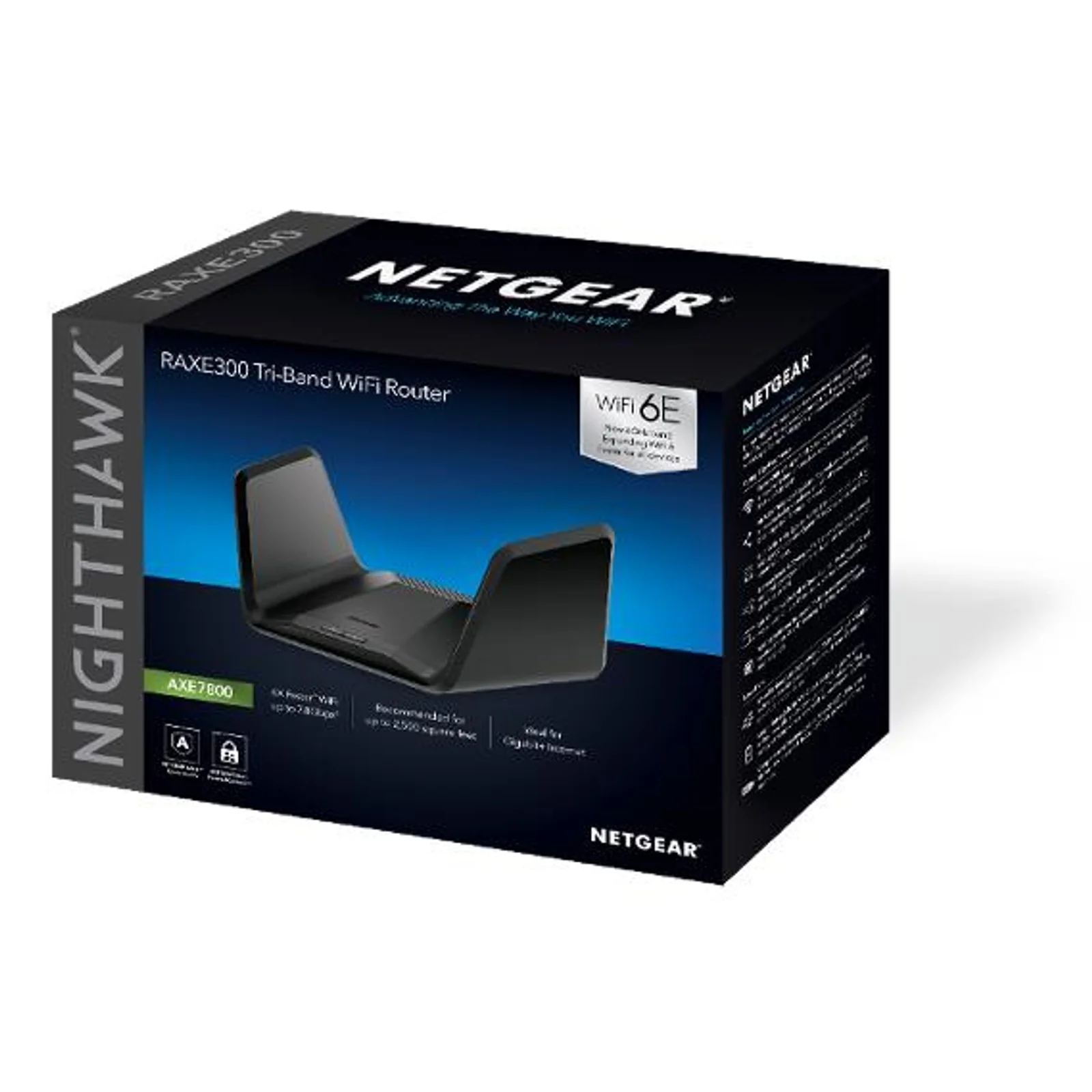 NETGEAR Nighthawk RAXE300 routeur sans fil Gigabit Ethernet Tri-bande (2,4 GHz / 5 GHz / 5 GHz) Noir
