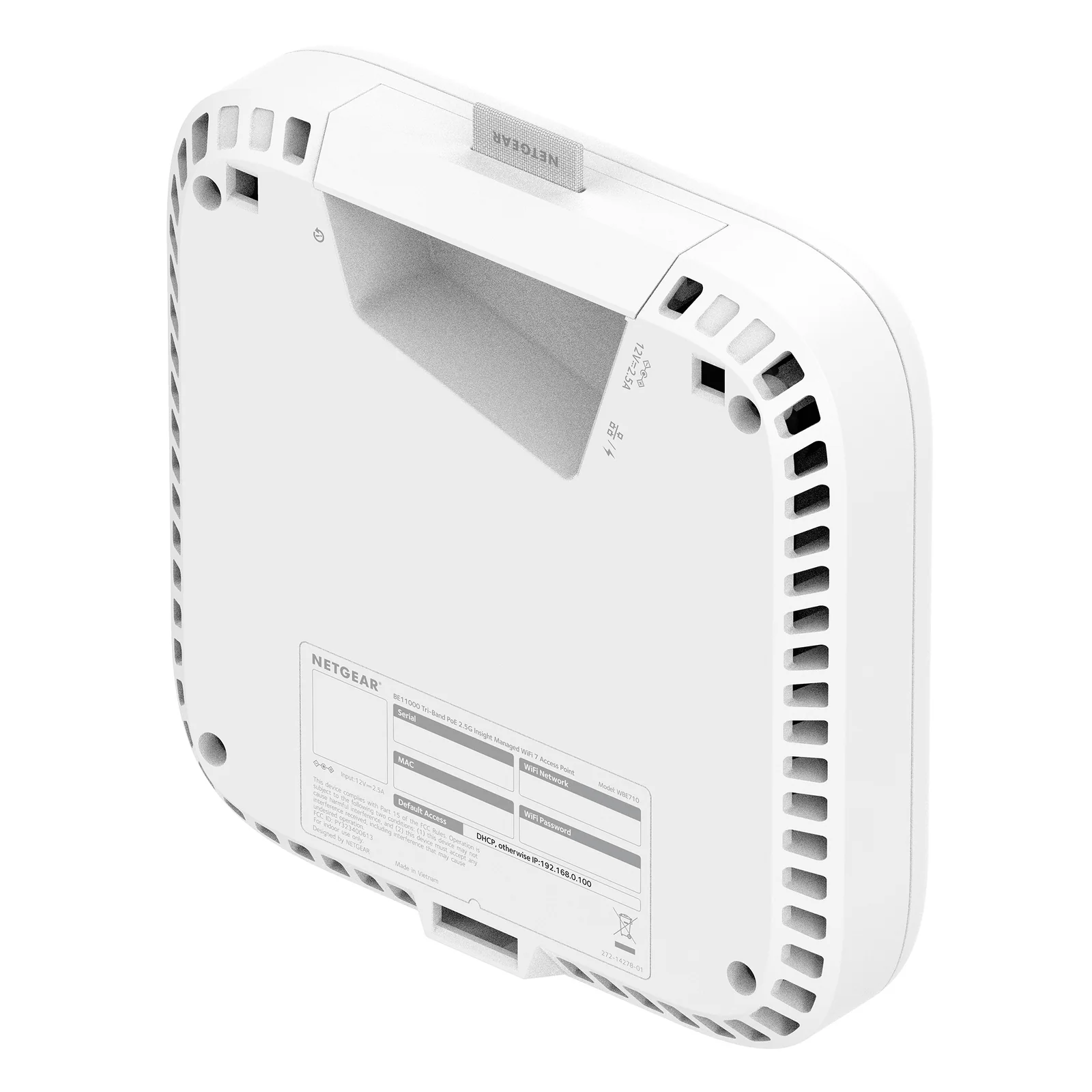 NETGEAR WBE718 9400 Mbit/s Blanc Connexion Ethernet, supportant l'alimentation via ce port (PoE)