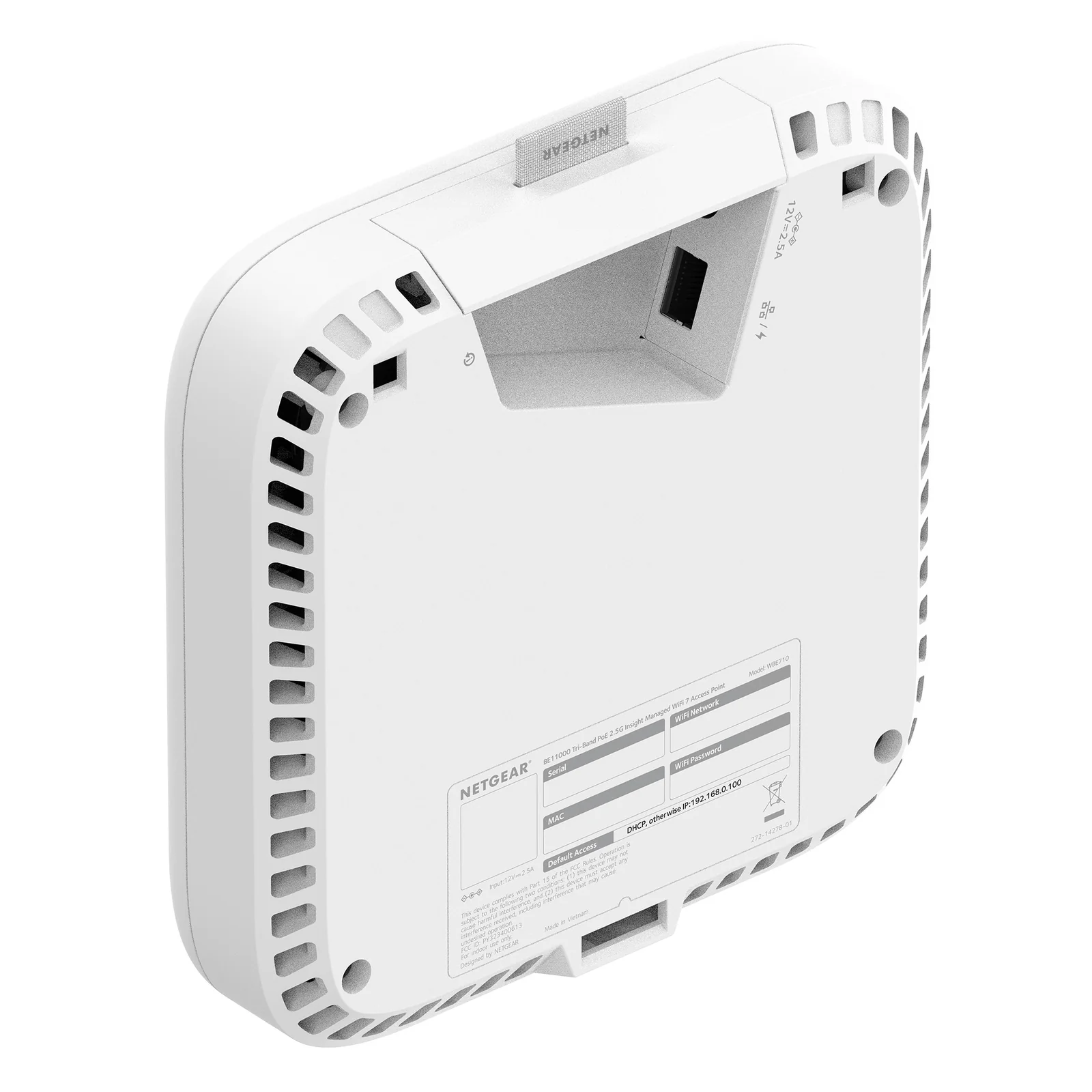 NETGEAR WBE718 9400 Mbit/s Blanc Connexion Ethernet, supportant l'alimentation via ce port (PoE)