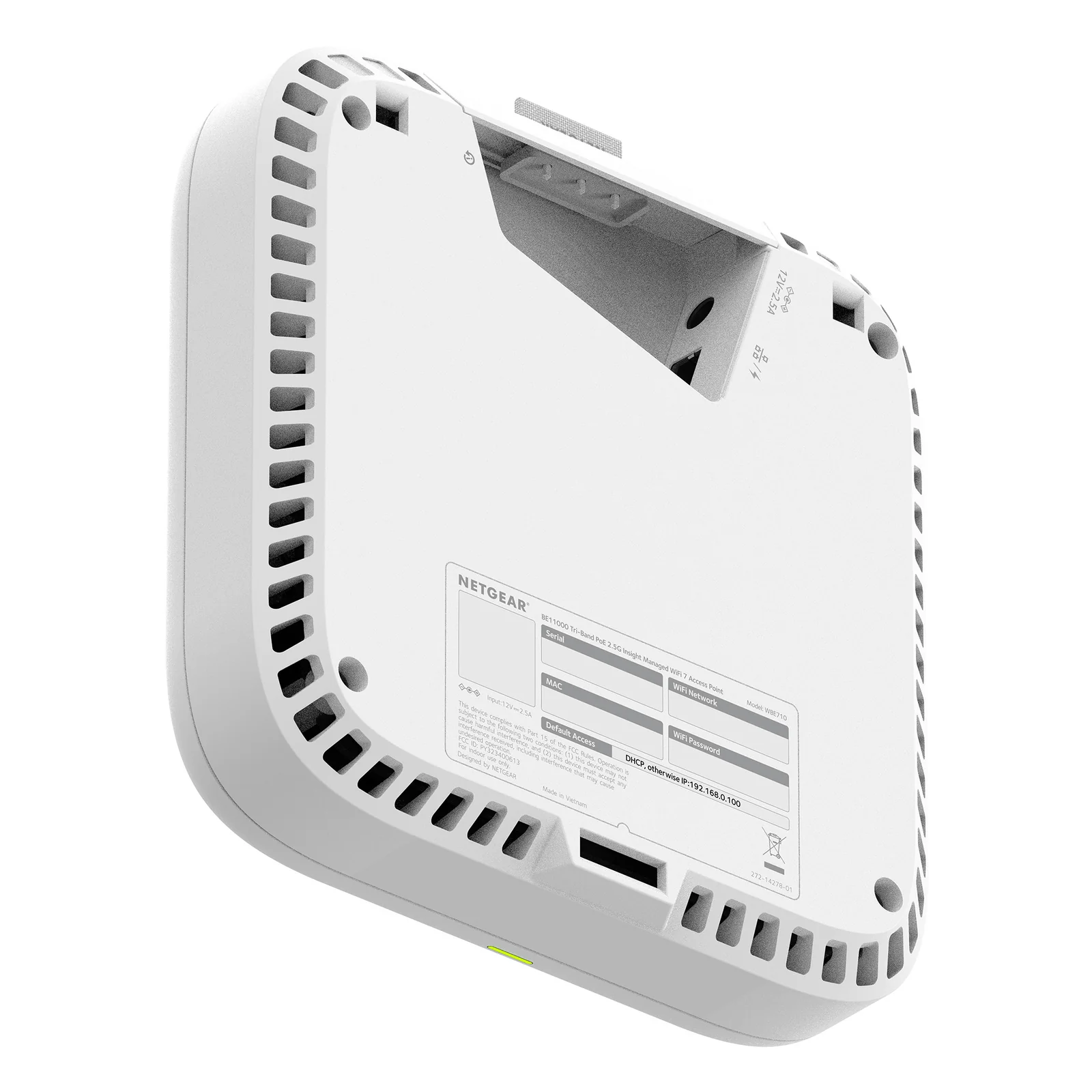 NETGEAR WBE718 9400 Mbit/s Blanc Connexion Ethernet, supportant l'alimentation via ce port (PoE)