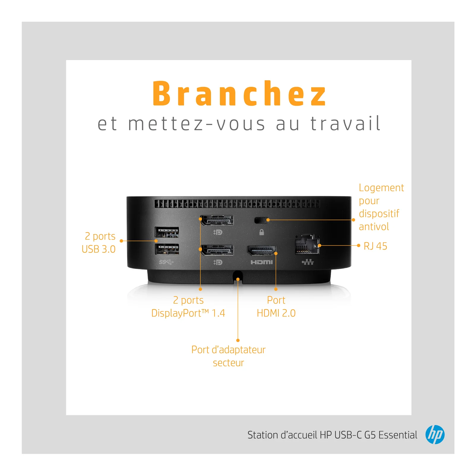 HP Station d’accueil USB-C G5 Essential