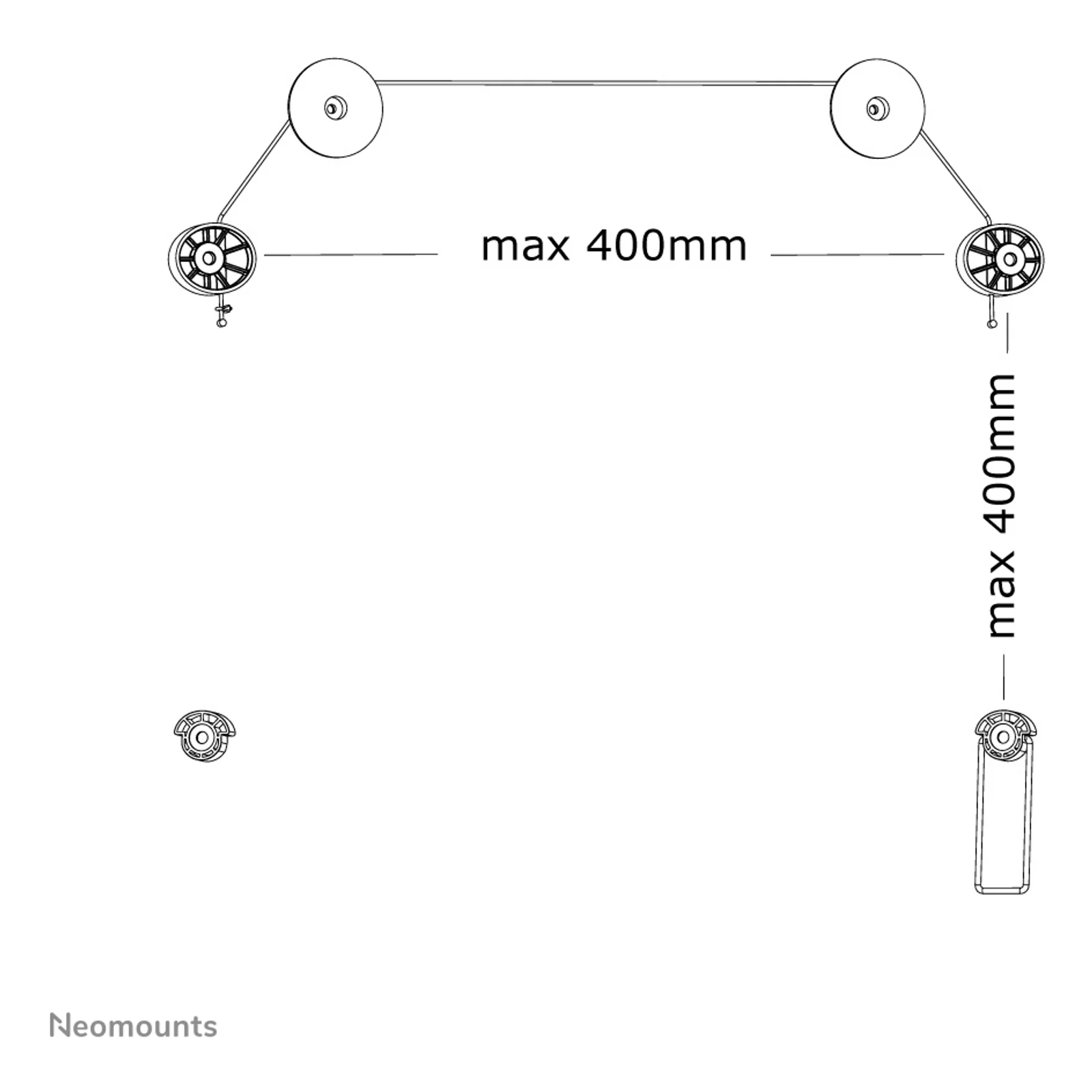 Neomounts PLASMA-W800 Support pour écran mural 32-55" - fixe