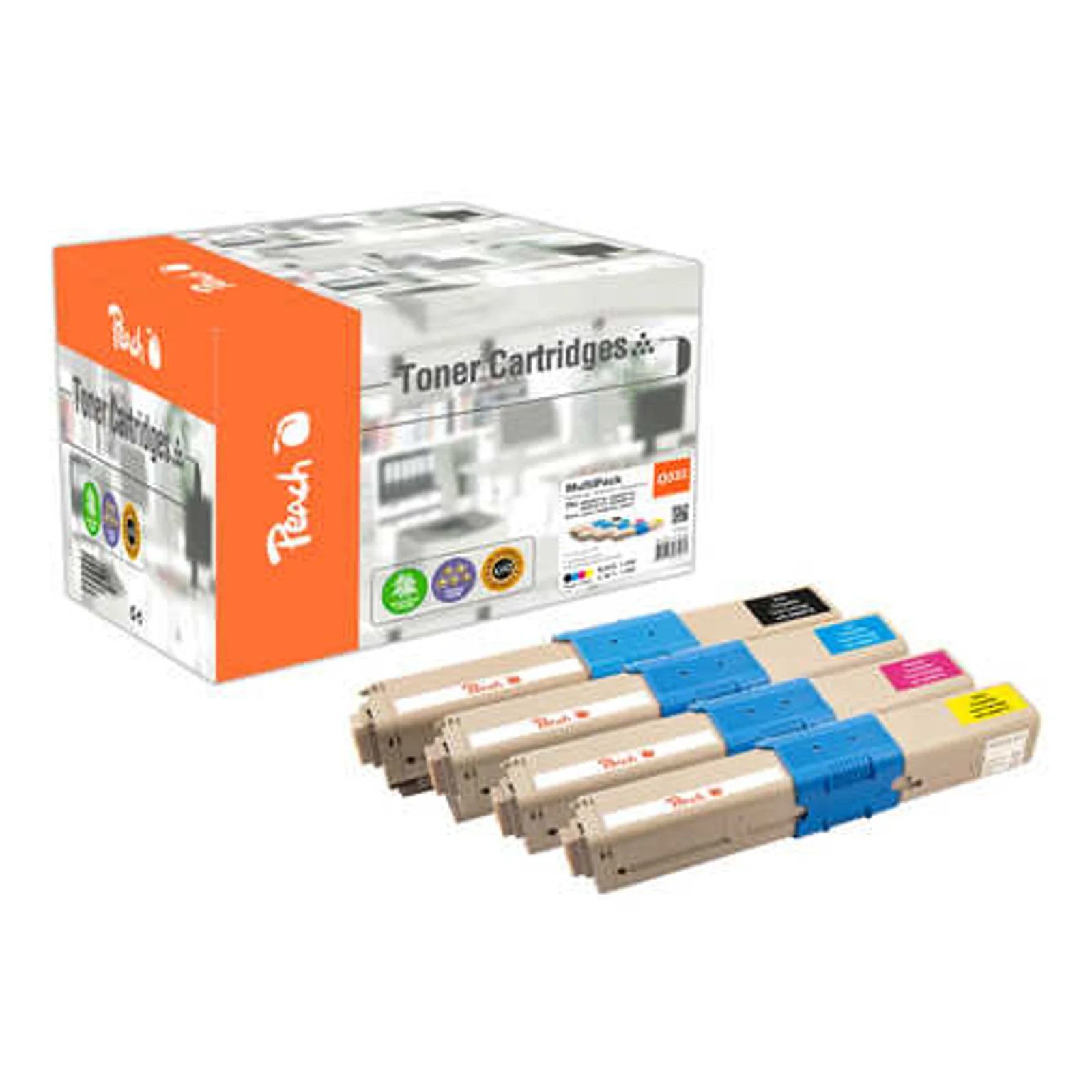 112100 Cartouche de toner 4 pièce(s) Compatible Noir, Cyan, Magenta, Jaune