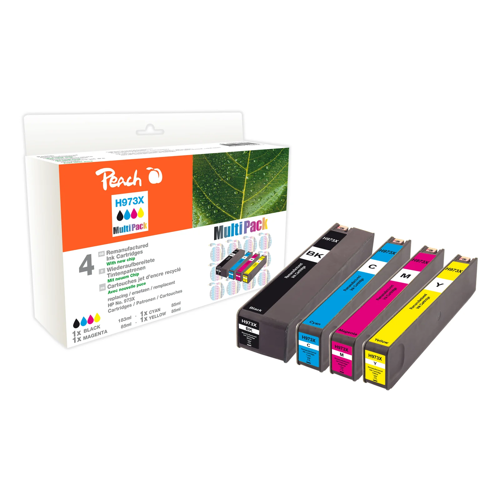 PI300-750 cartouche d'encre 4 pièce(s) Compatible Rendement élevé (XL) Noir, Cyan, Magenta, Jaune