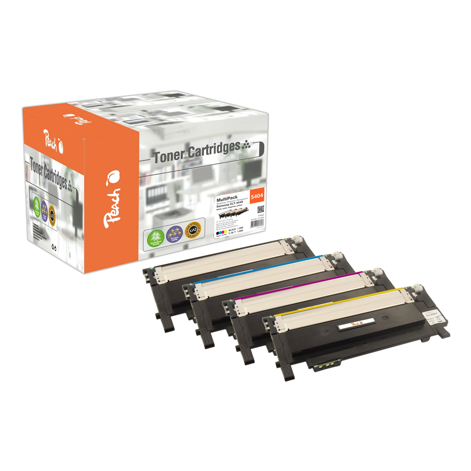PT666 Cartouche de toner 4 pièce(s) Compatible Noir, Cyan, Magenta, Jaune