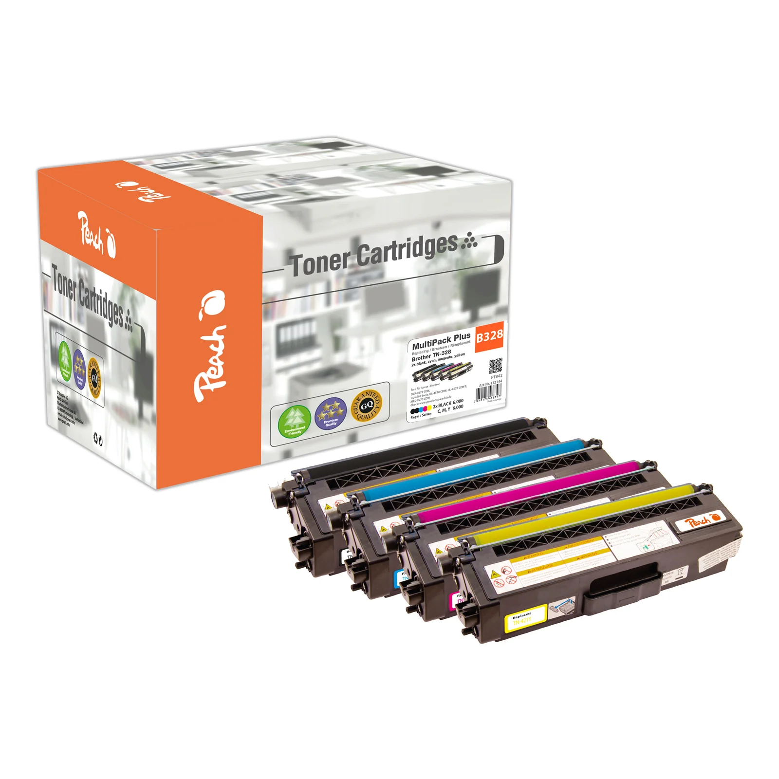 PT842 Cartouche de toner 5 pièce(s) Compatible Noir, Cyan, Magenta, Jaune