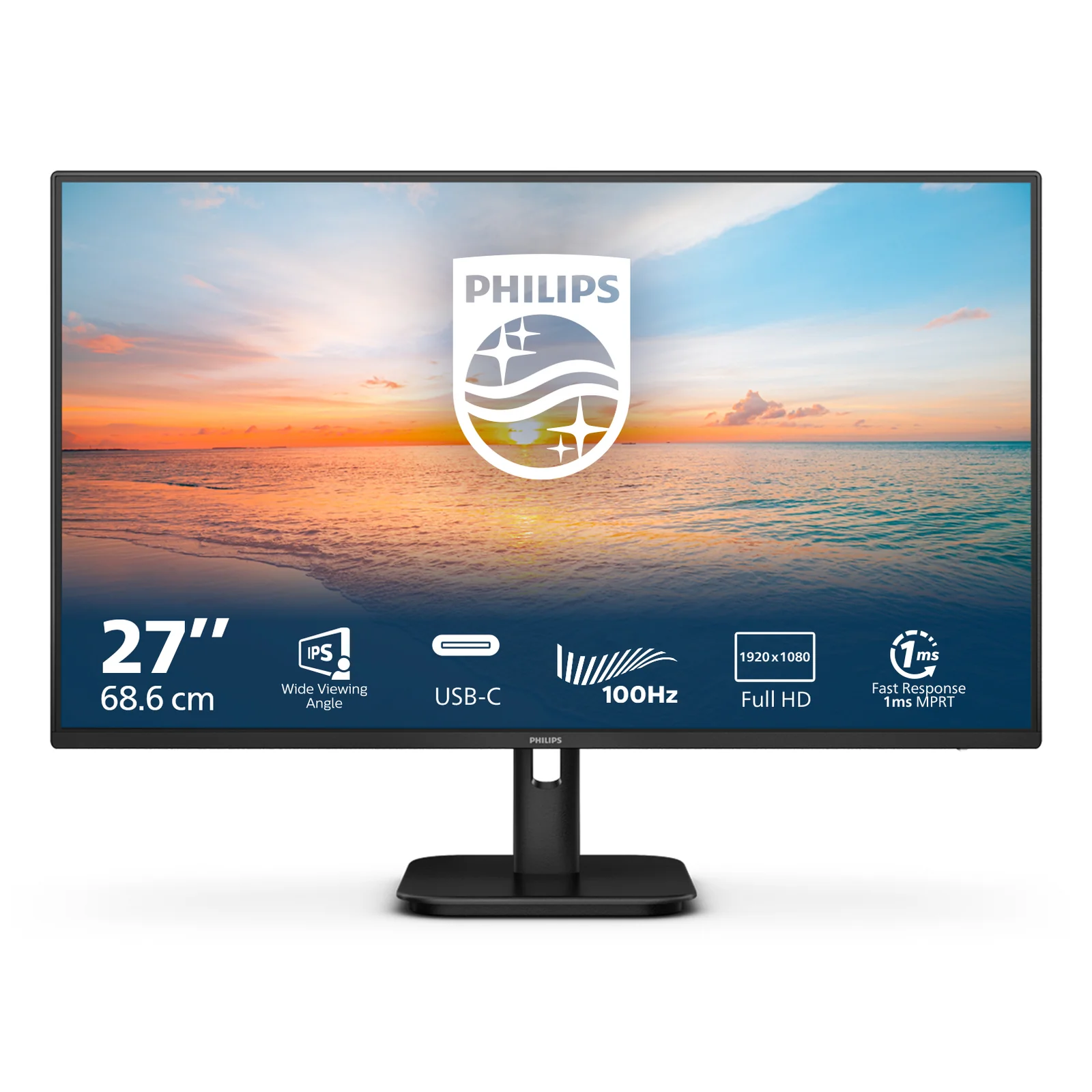 Philips 1000 series 27E1N1300A/00 écran plat de PC 68,6 cm (27") 1920 x 1080 pixels Full HD LCD Noir