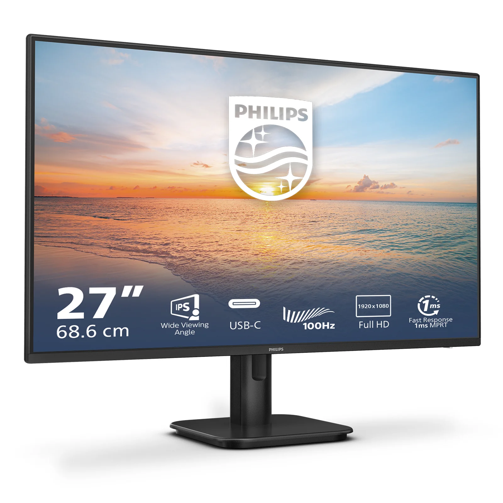 Philips 1000 series 27E1N1300A/00 écran plat de PC 68,6 cm (27") 1920 x 1080 pixels Full HD LCD Noir