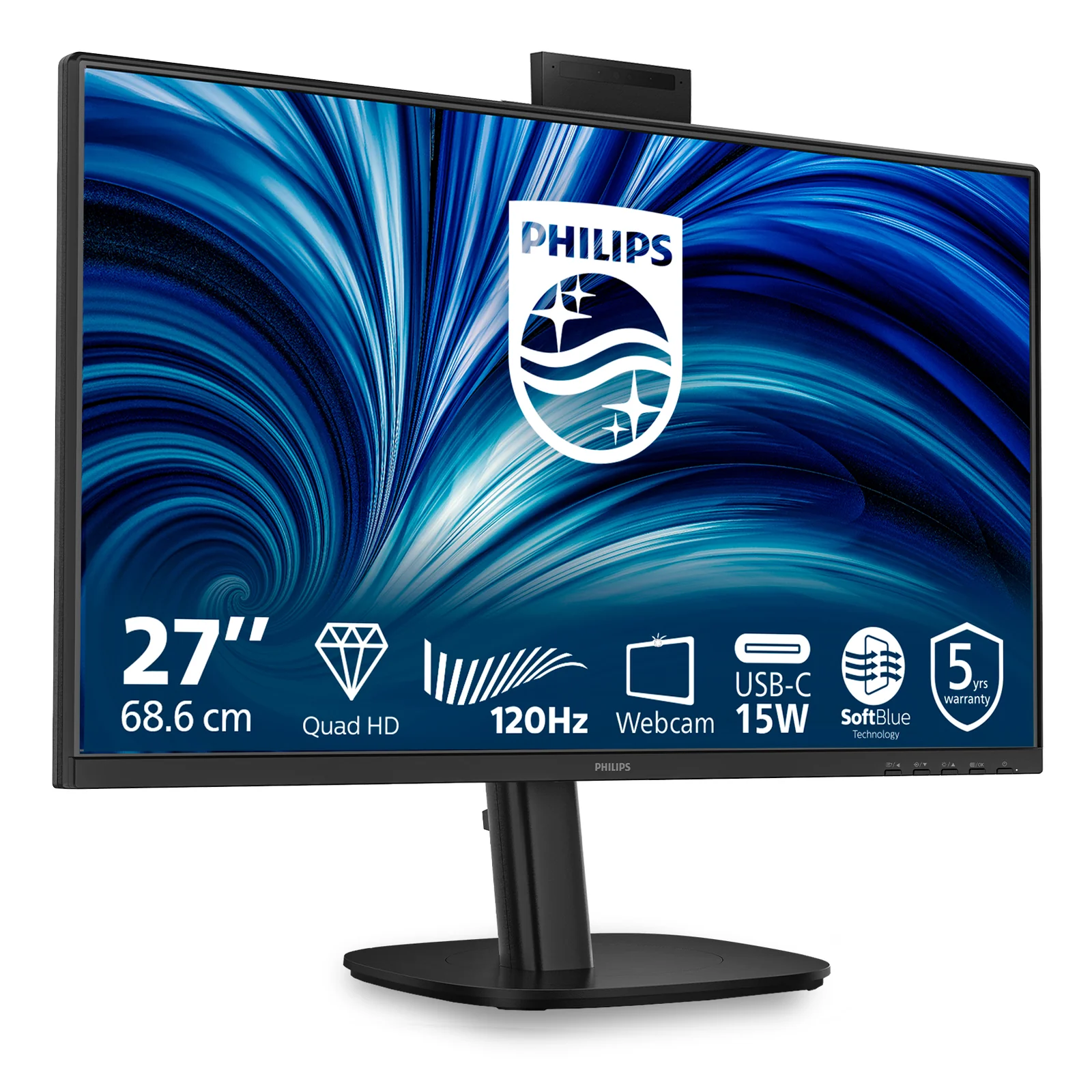 Philips 27B2N3500JH écran plat de PC 68,6 cm (27") 2560 x 1440 pixels Quad HD LCD Noir