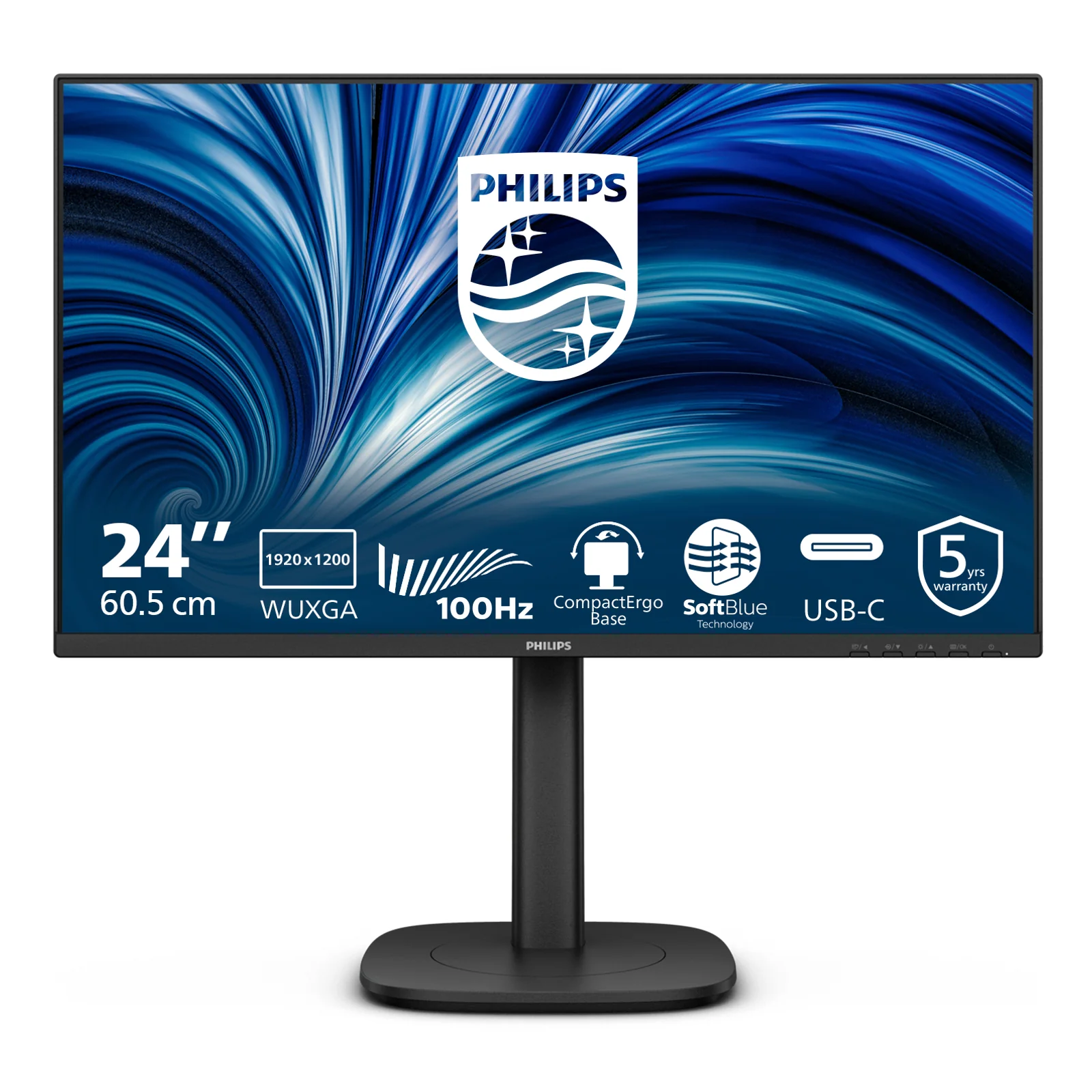 3000 series 24B2N3200D/00 écran plat de PC 61,2 cm (24.1") 1920 x 1200 pixels WUXGA LCD Noir