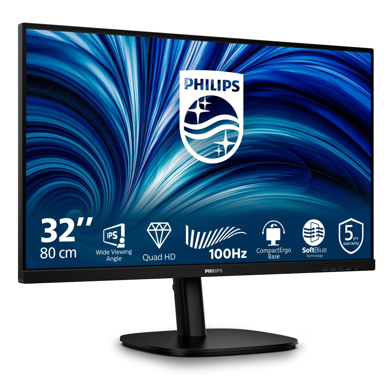 Philips 3000 series 32B2N3500/00 écran plat de PC 80 cm (31.5") 2560 x 1440 pixels Quad HD LCD Noir