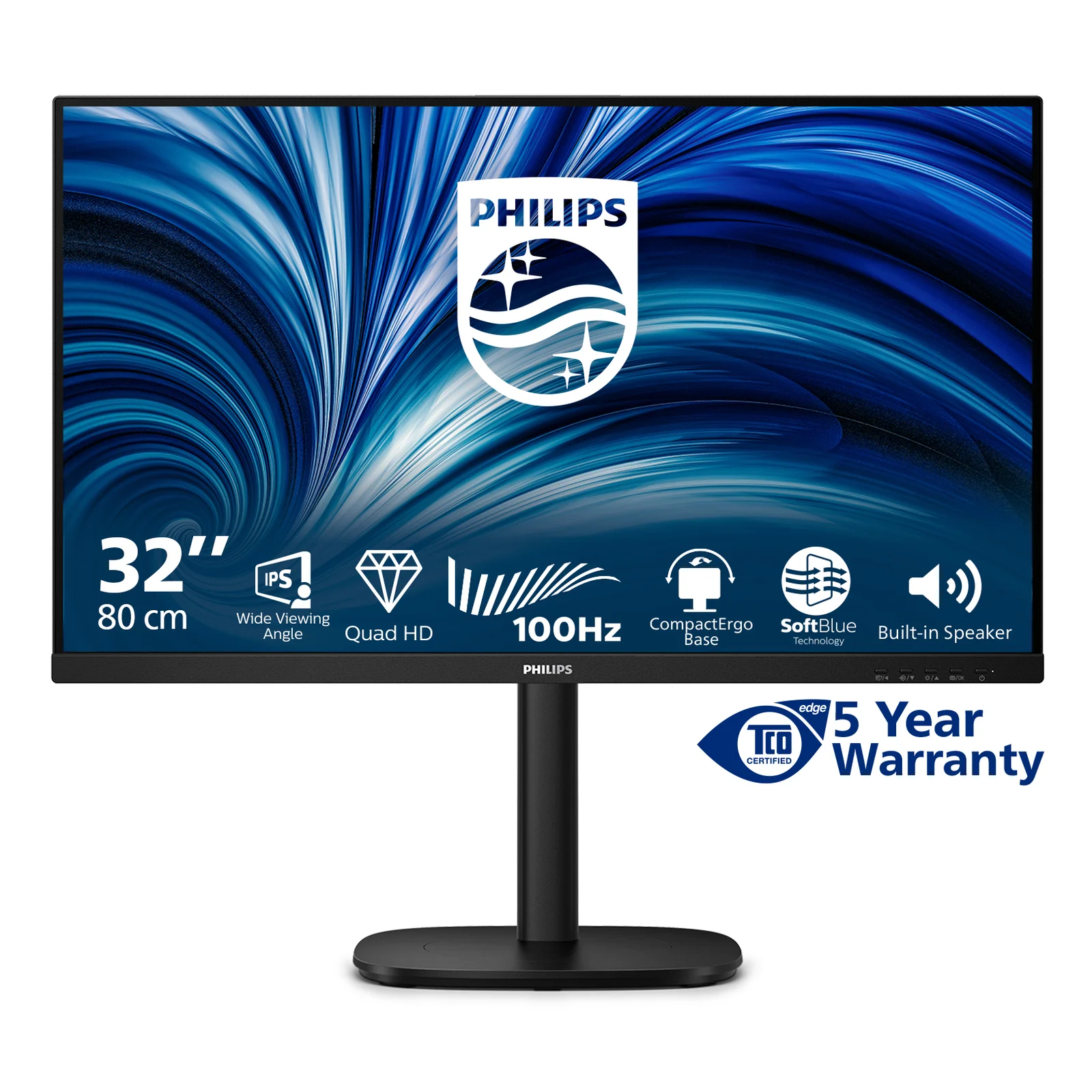 Philips 3000 series 32B2N3500/00 écran plat de PC 80 cm (31.5") 2560 x 1440 pixels Quad HD LCD Noir
