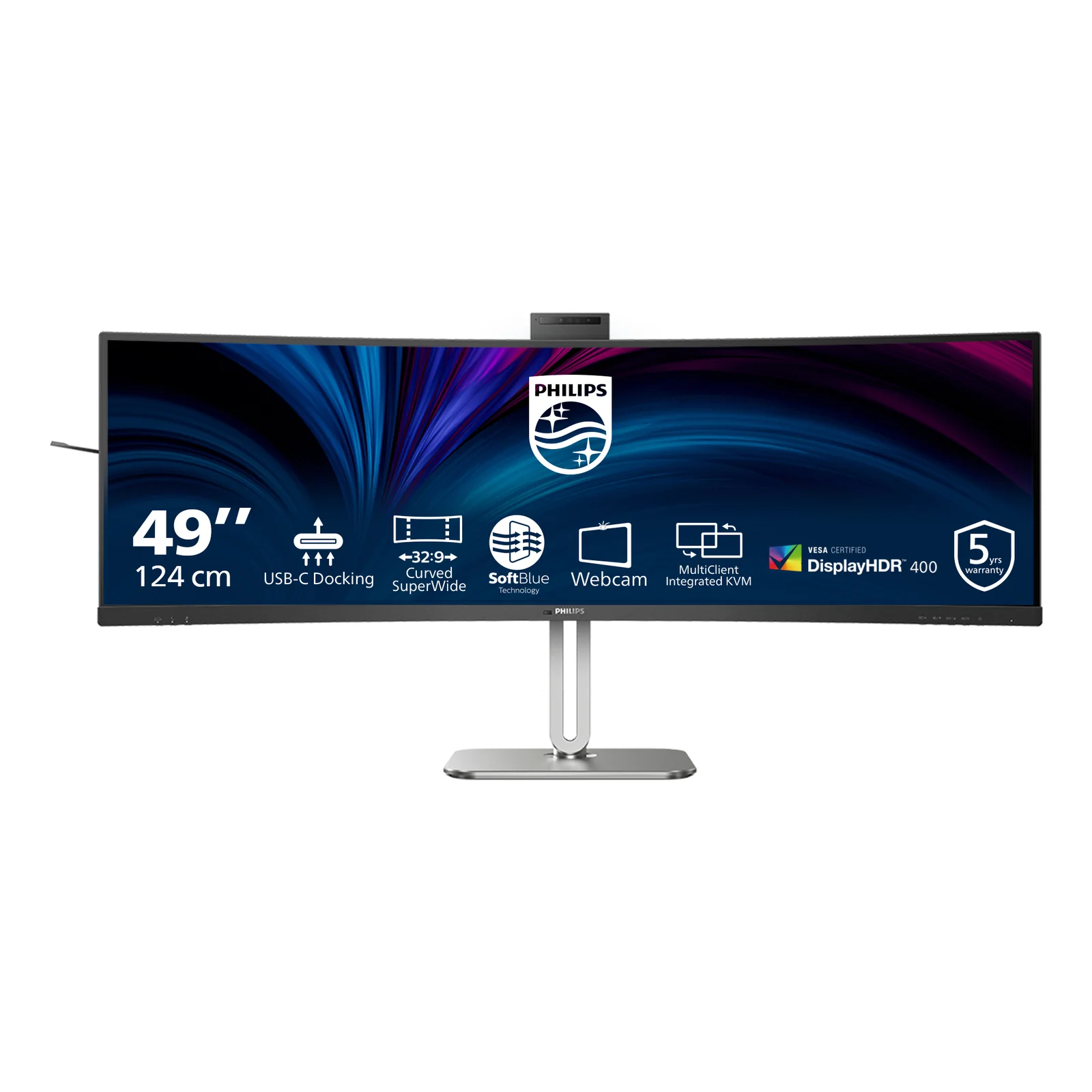 49B2U6900CH/00 écran plat de PC 124 cm (48.8") 5120 x 1440 pixels Dual QHD LCD Noir