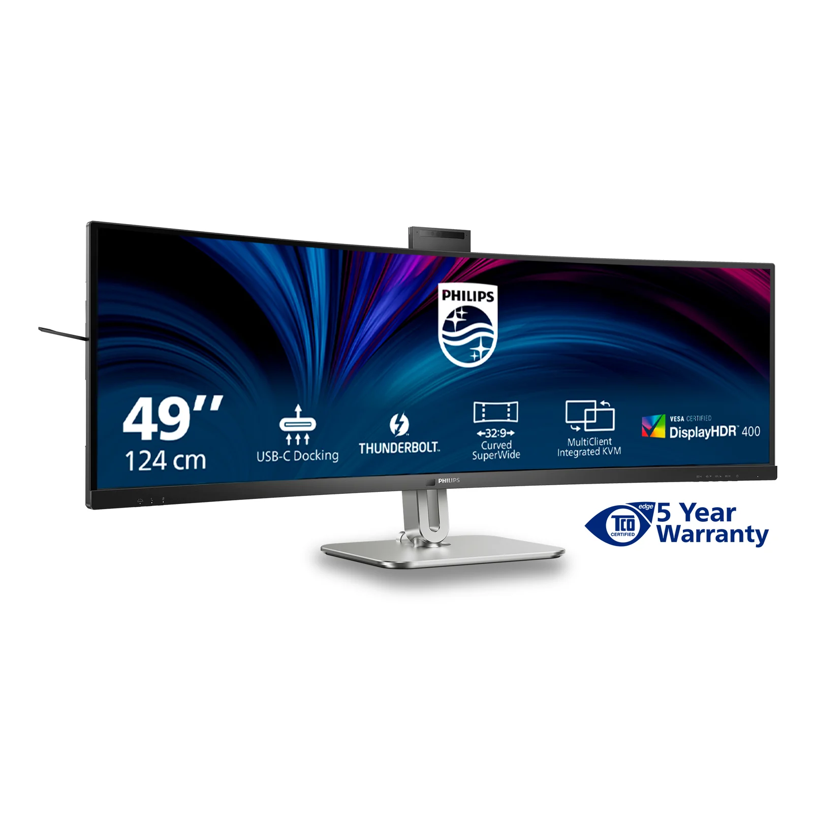 Philips 49B2U6903CH/00 écran plat de PC 124,5 cm (49") 5120 x 1440 pixels Dual QHD LCD Gris