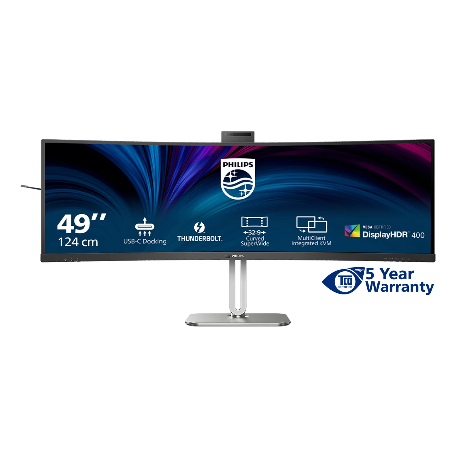Philips 49B2U6903CH/00 écran plat de PC 124,5 cm (49") 5120 x 1440 pixels Dual QHD LCD Gris