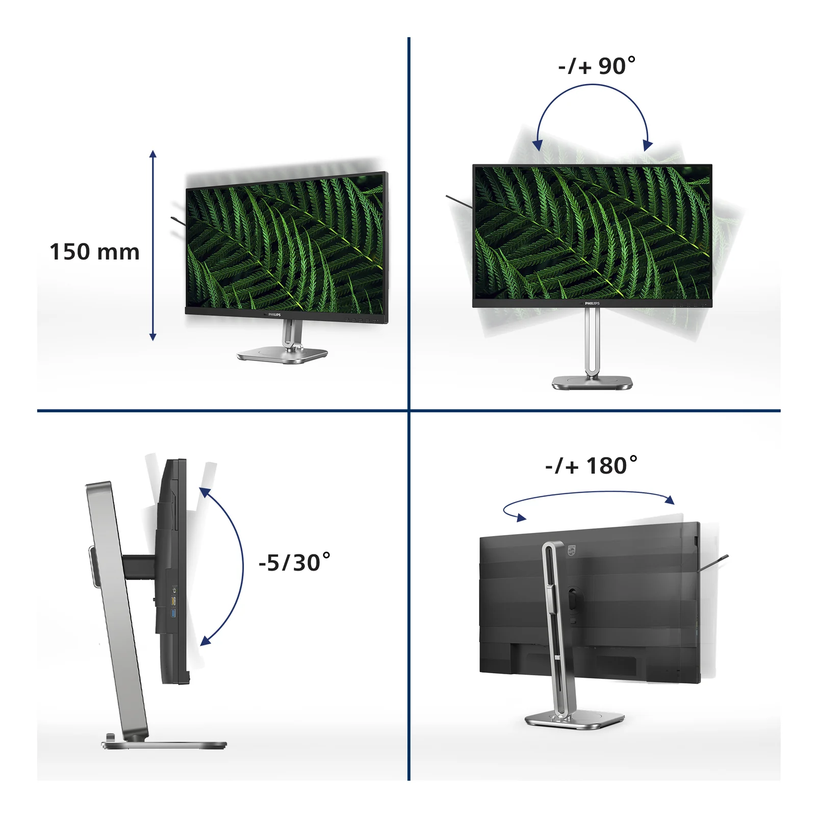 Philips 5000 series 24B2G5200/00 écran plat de PC 60,5 cm (23.8") 1920 x 1080 pixels Full HD LCD Anthracite
