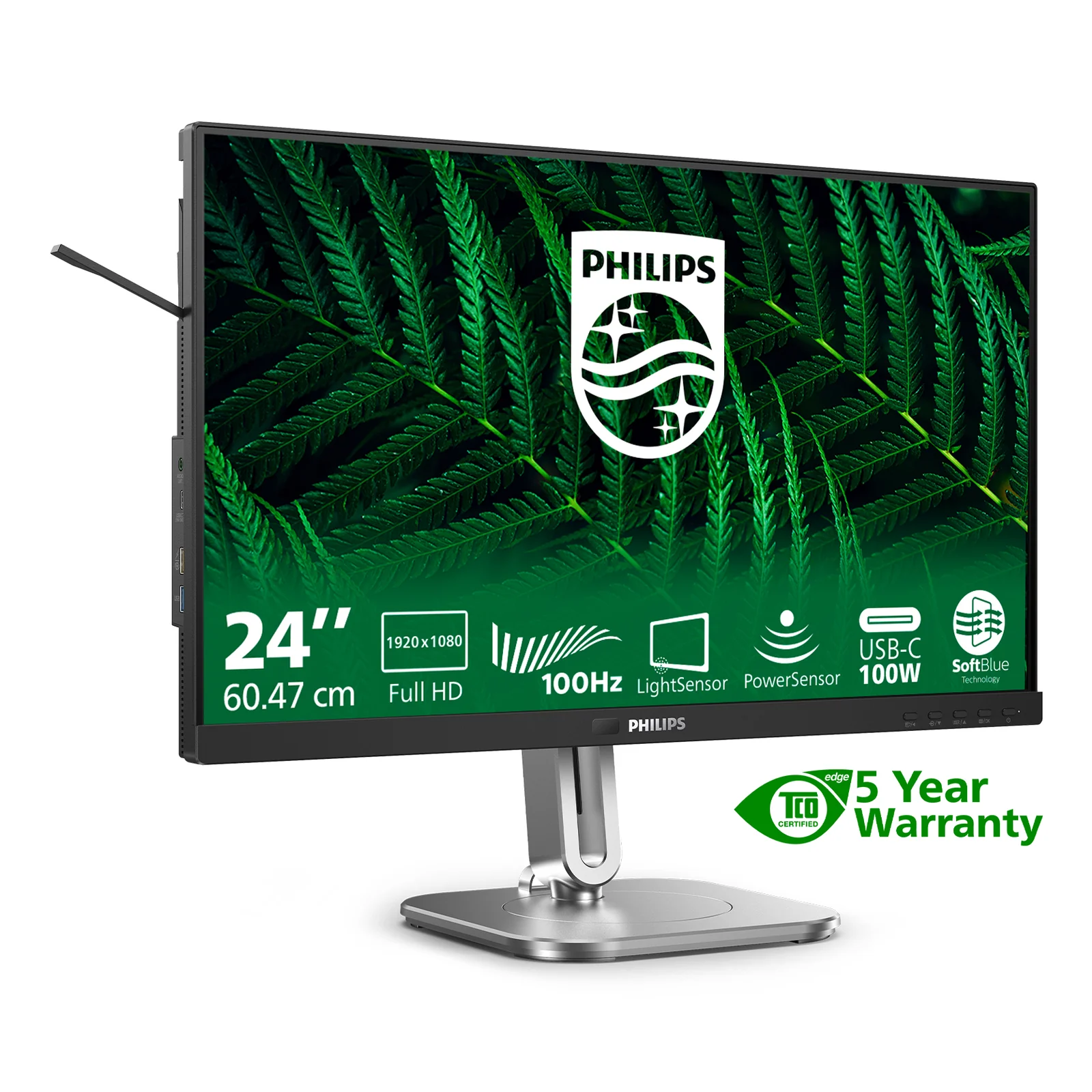 Philips 5000 series 24B2G5301/00 écran plat de PC 60,5 cm (23.8") 1920 x 1080 pixels Full HD LCD Noir
