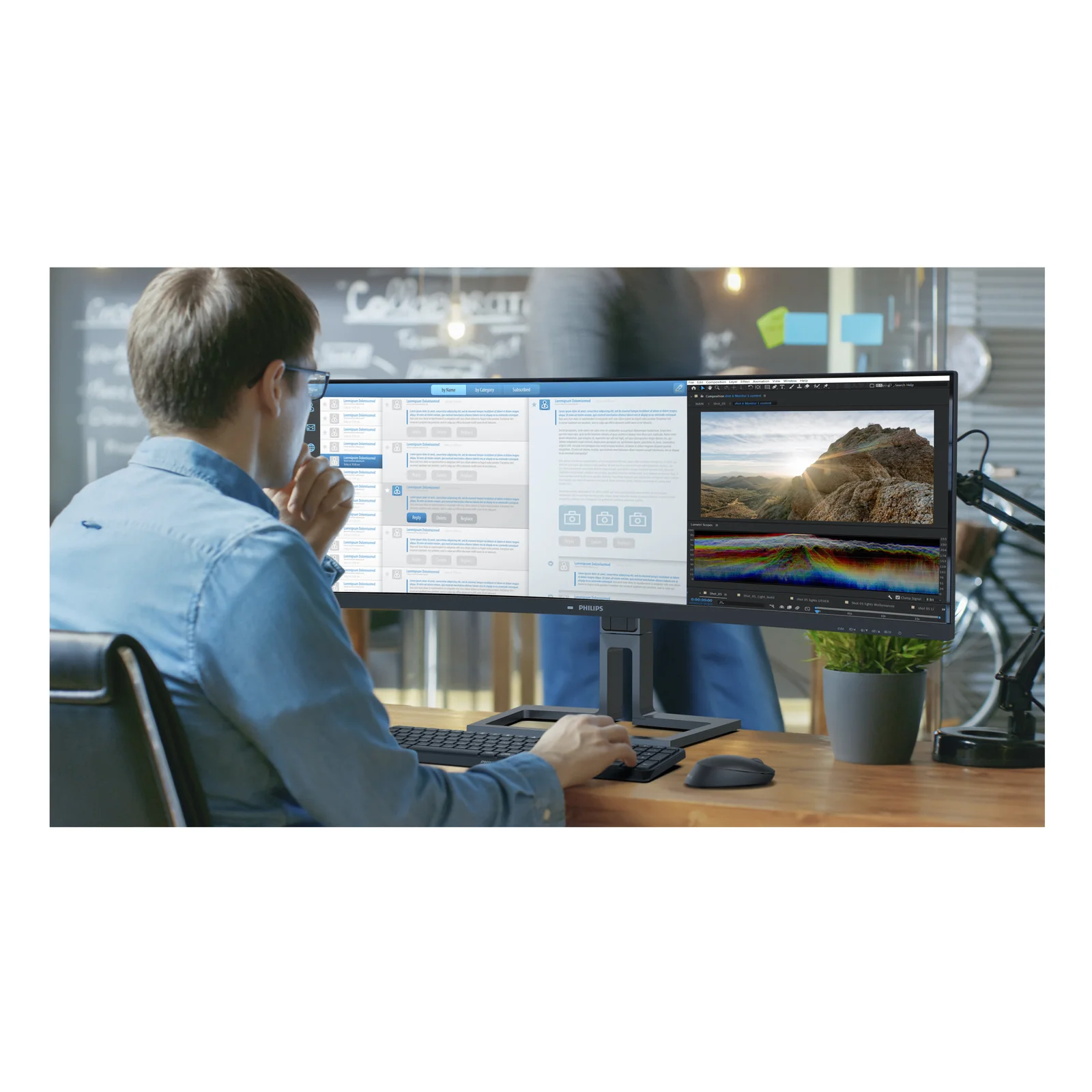 Philips 6000 series 45B1U6900C/00 écran plat de PC 113 cm (44.5") 5120 x 1440 pixels UltraWide Dual Quad HD LED Noir
