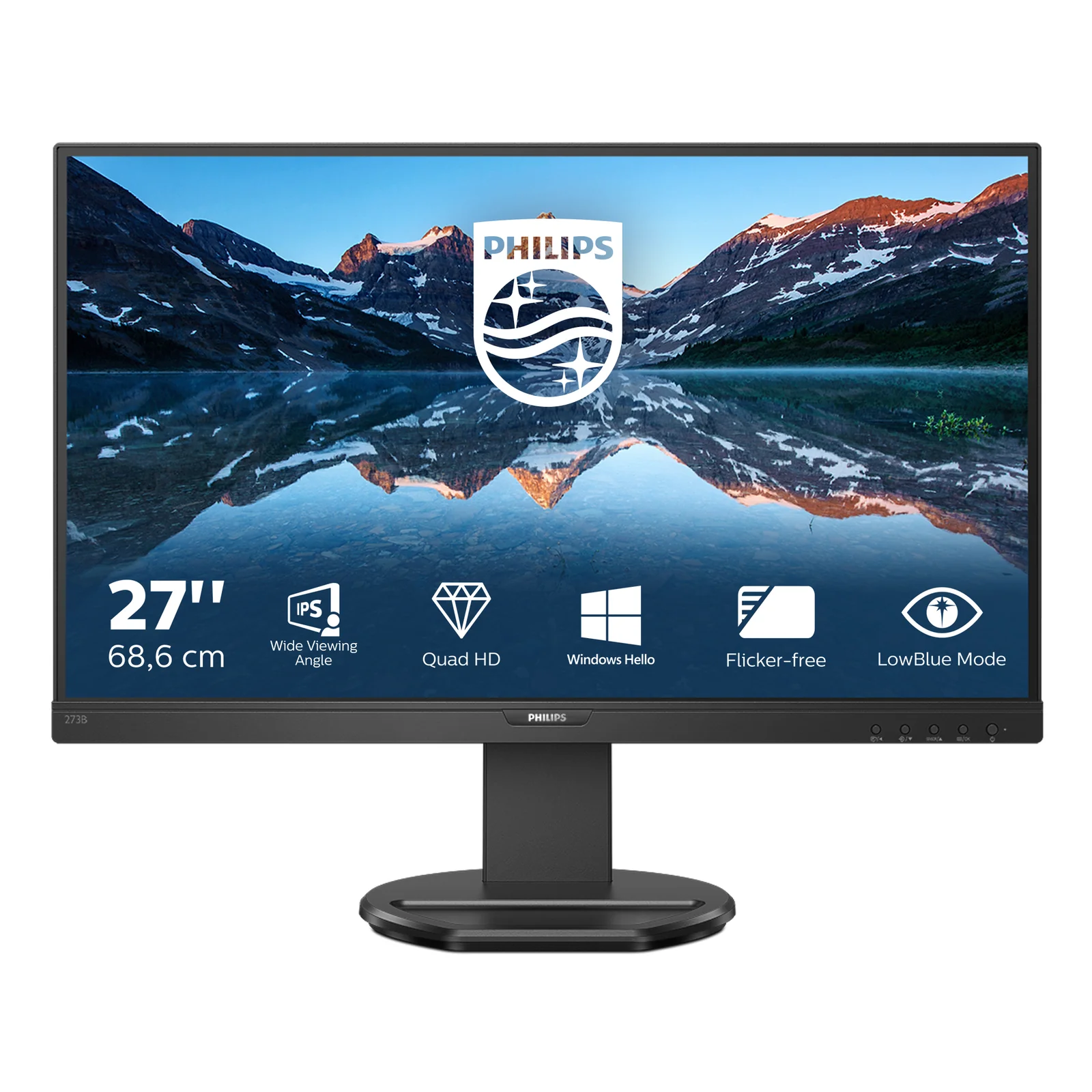 B Line 276B9/00 écran plat de PC 68,6 cm (27") 2560 x 1440 pixels Quad HD LED Noir