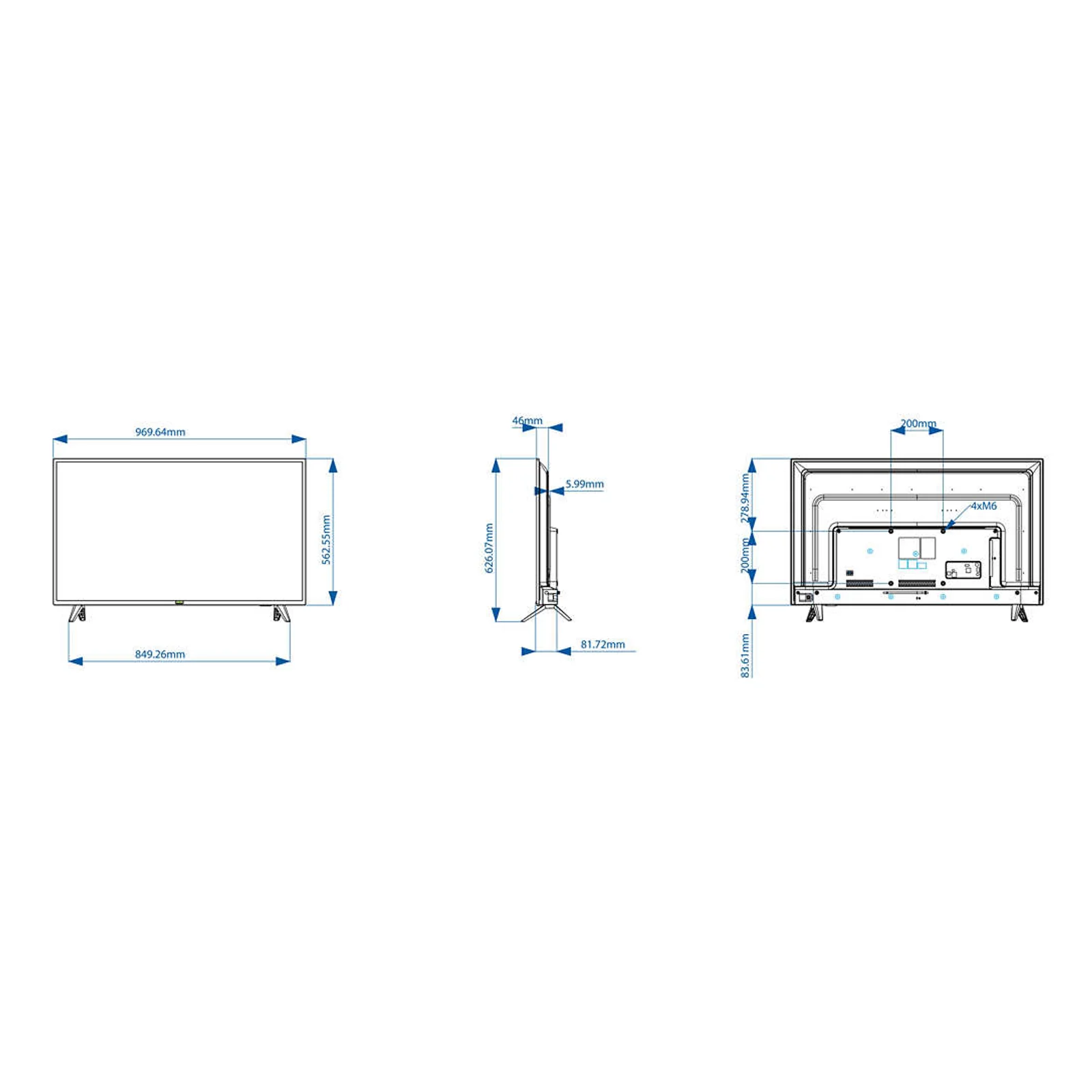 Philips 43HFL4014/12 TV Hospitality 109,2 cm (43") Full HD 250 cd/m² Noir 16 W