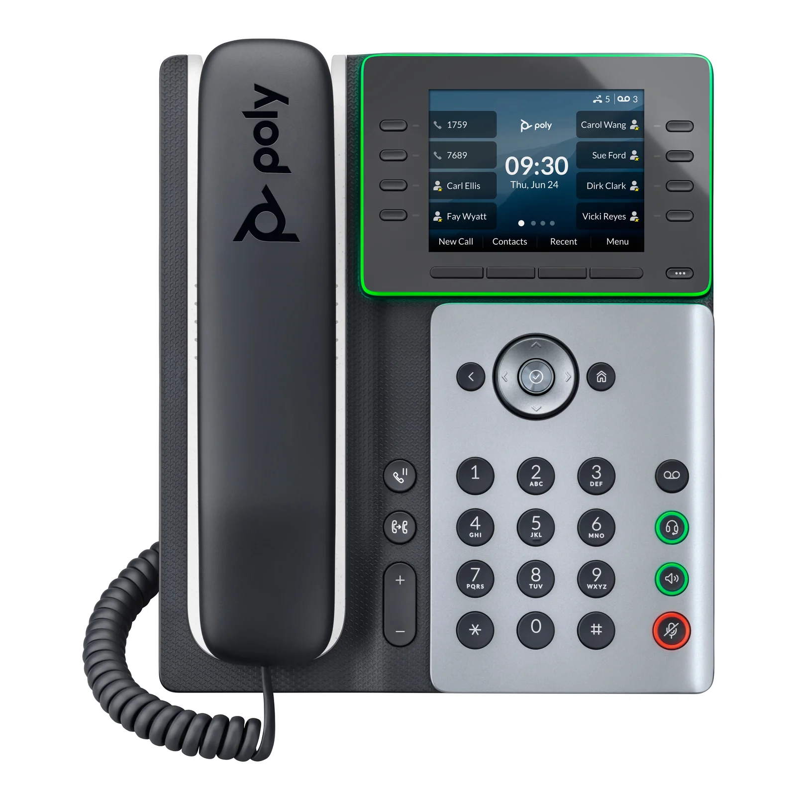 HP Poly Téléphone IP Poly Edge E350 compatible PoE