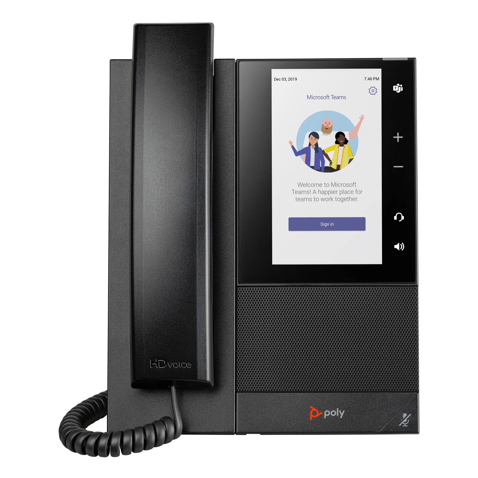HP Poly Téléphone multimédia professionnel Poly CCX 505 pour Microsoft Teams et compatible PoE