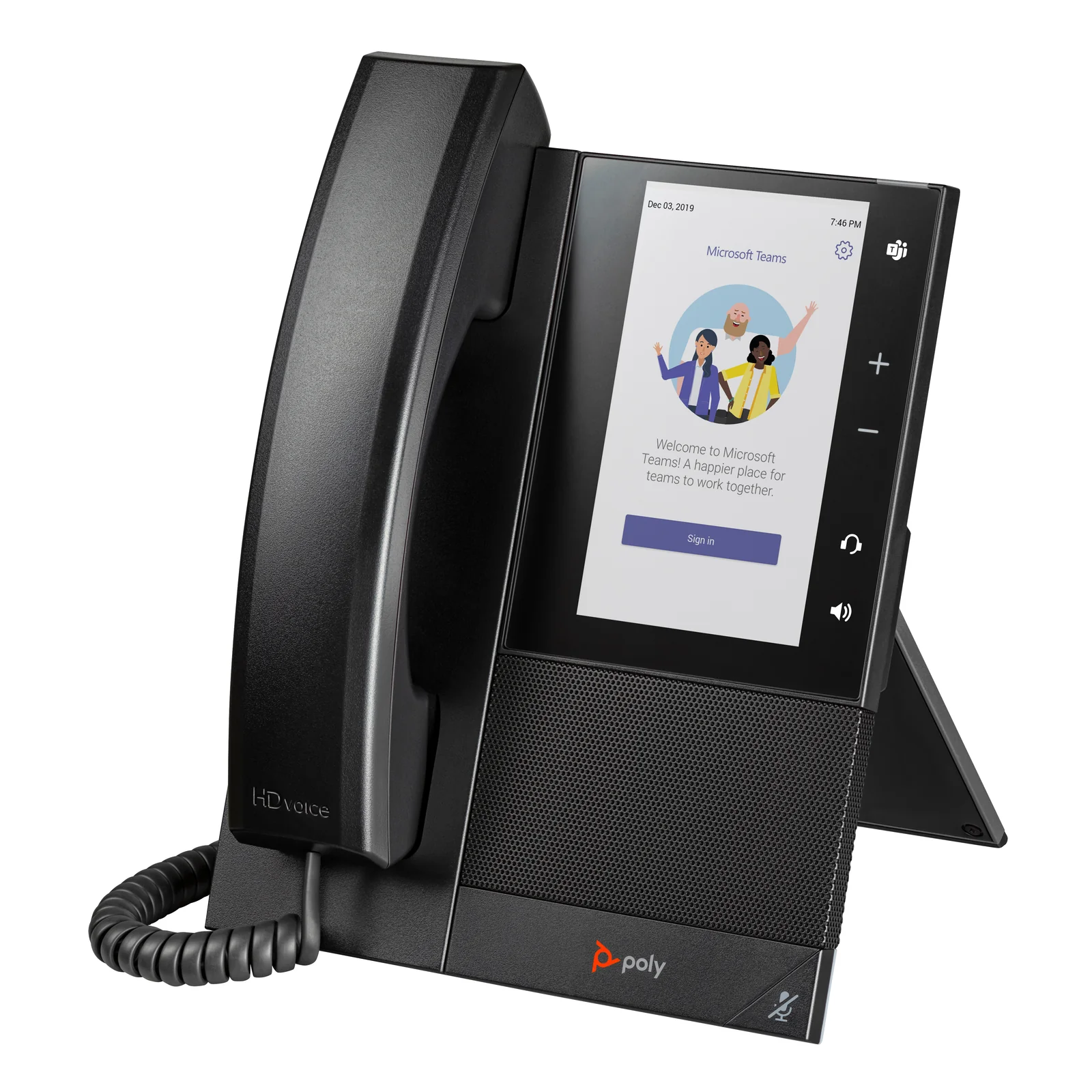 HP Poly Téléphone multimédia professionnel Poly CCX 505 pour Microsoft Teams et compatible PoE