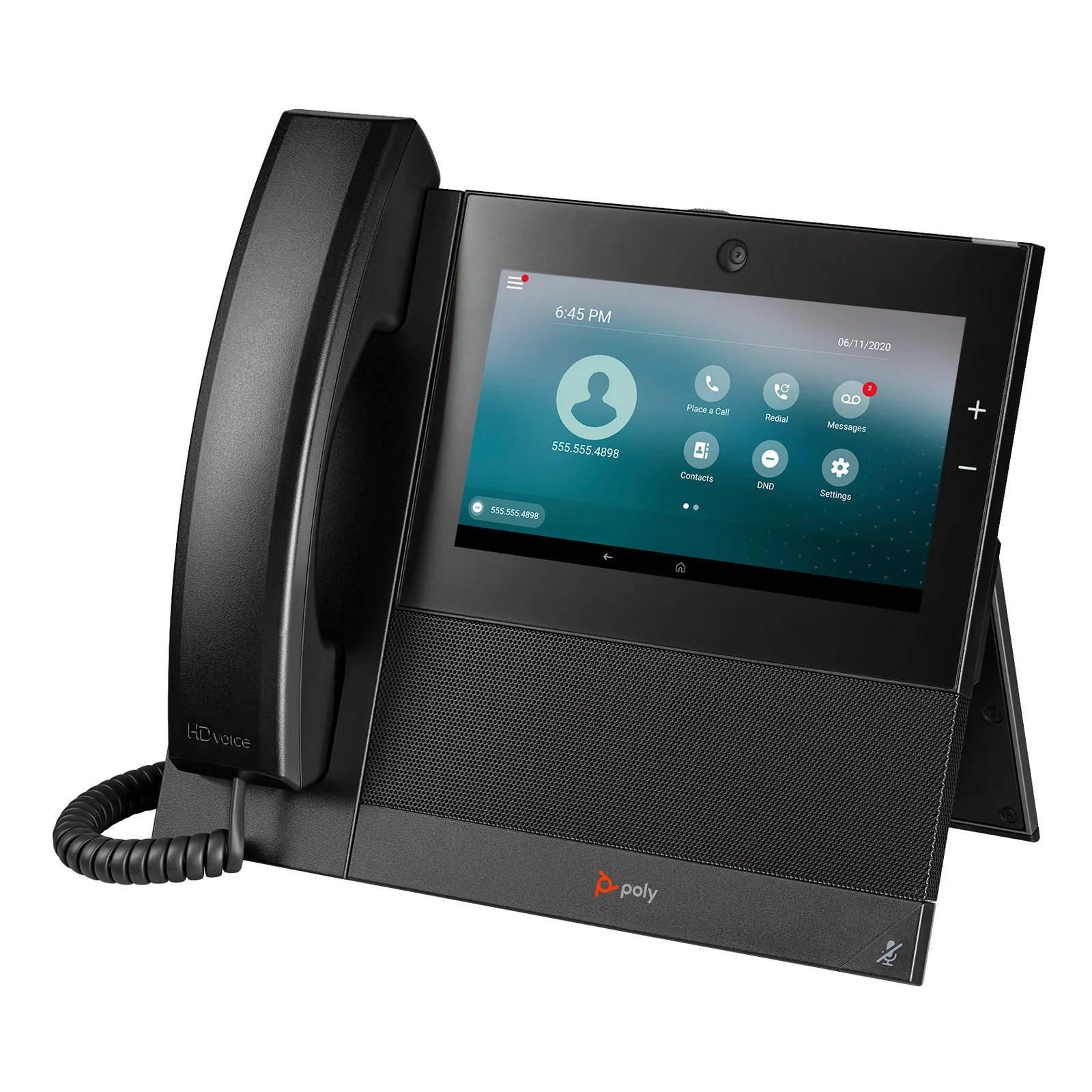 HP Poly Téléphone multimédia professionnel Poly CCX 700 avec Open SIP et compatible PoE