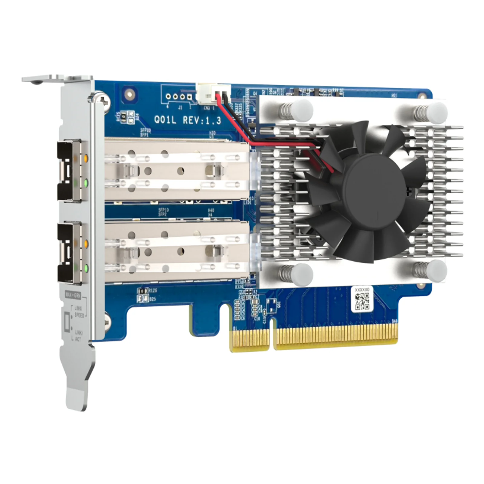QNAP Carte d'extension réseau double port SFP+ 10 GbE